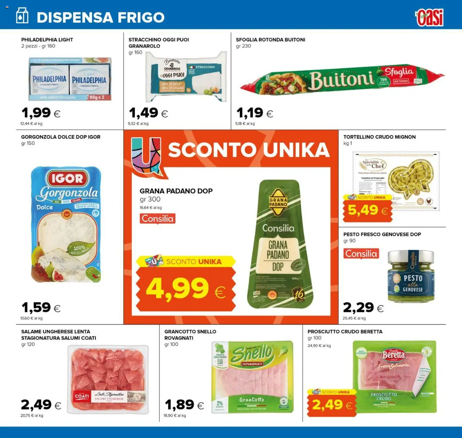Volantino Oasi del 11.03.2026 | Pagina: 11 | Prodotti: Prosciutto Crudo, Salame, Sale, Stracchino