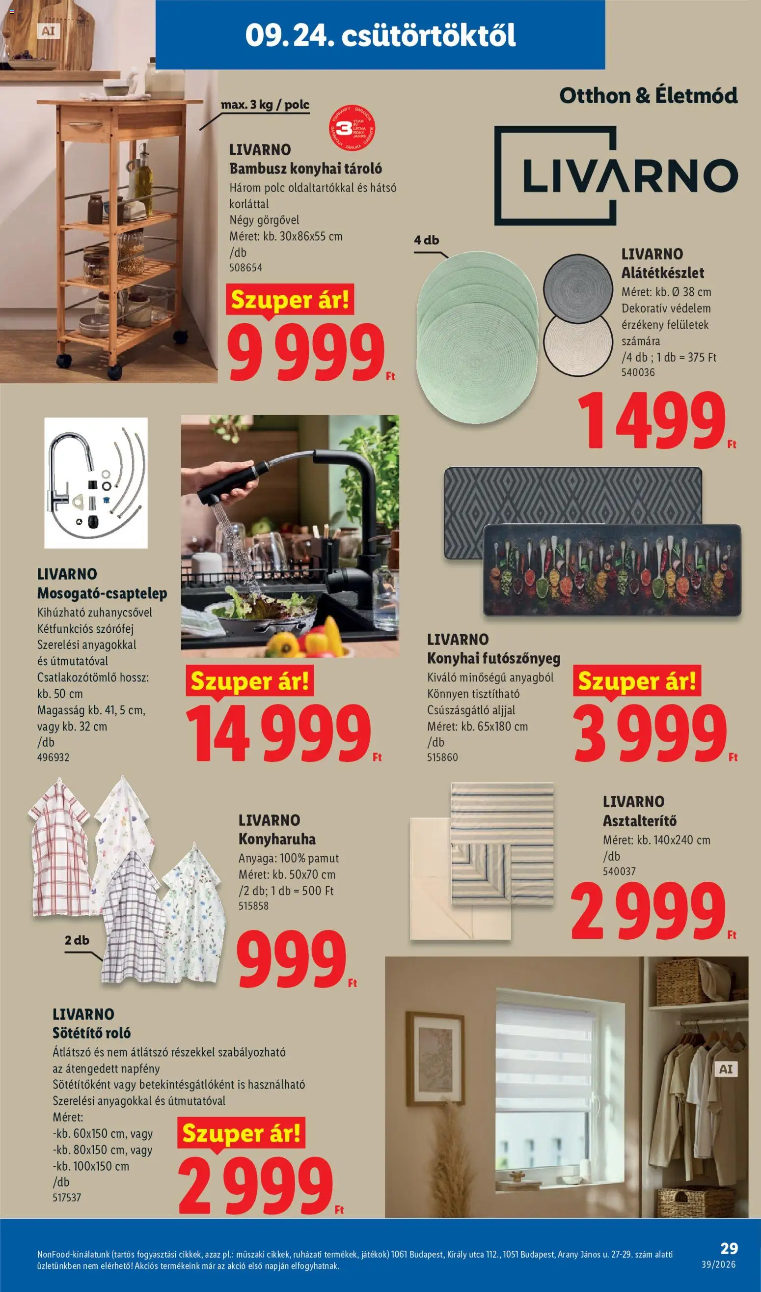 Lidl akciós ujság - amely érvényes a következő dátumtól: 2026.09.24. | Oldal: 29