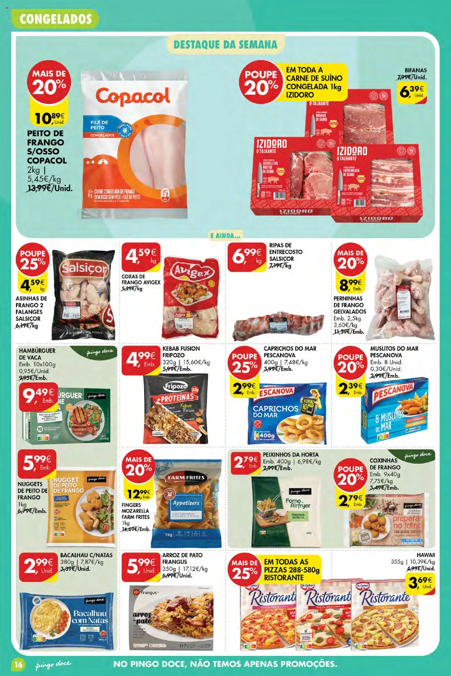 Pingo Doce Poupe Esta Semana Açores │ válido de 16/07/2026 | Página: 16 | Produtos: Bacalhau, Carne, Natas, Nuggets