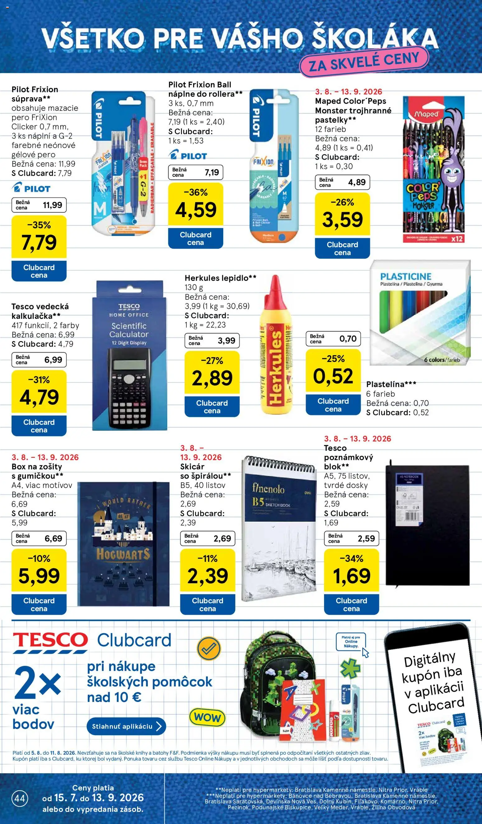 Nové Tesco akcie – leták je platný od 05.08.2026 | Strana: 44