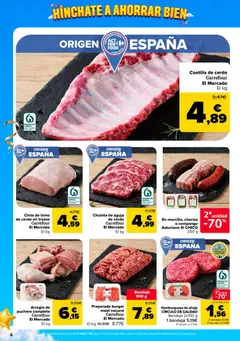 Vista previa Chuleta de aguja de cerdo Carrefour El Mercado, Chuleta de aguja de cerdo válido desde el 24/09/2026 | Página: 6 | Productos: Cerdo, Lomo de cerdo, Hamburguesa, Bandeja