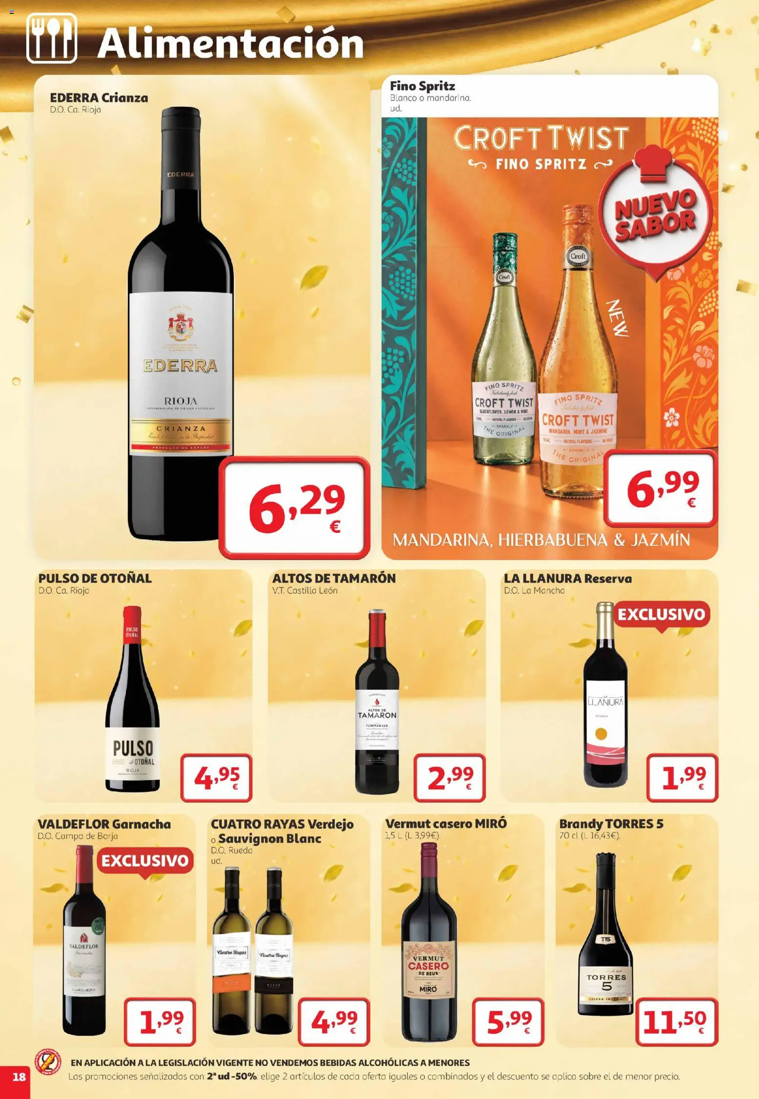 Alcampo folleto Telde │ válido desde el 22/10/2026 | Página: 18 | Productos: Vermut, Brandy, Bebidas