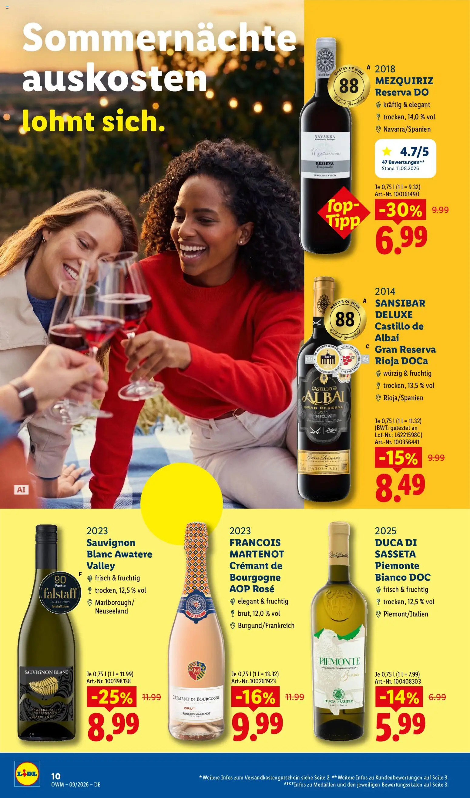 Lidl Wein & Spirituosen – gültig ab 01.09.2026 | Seite: 10 | Produkte: Top