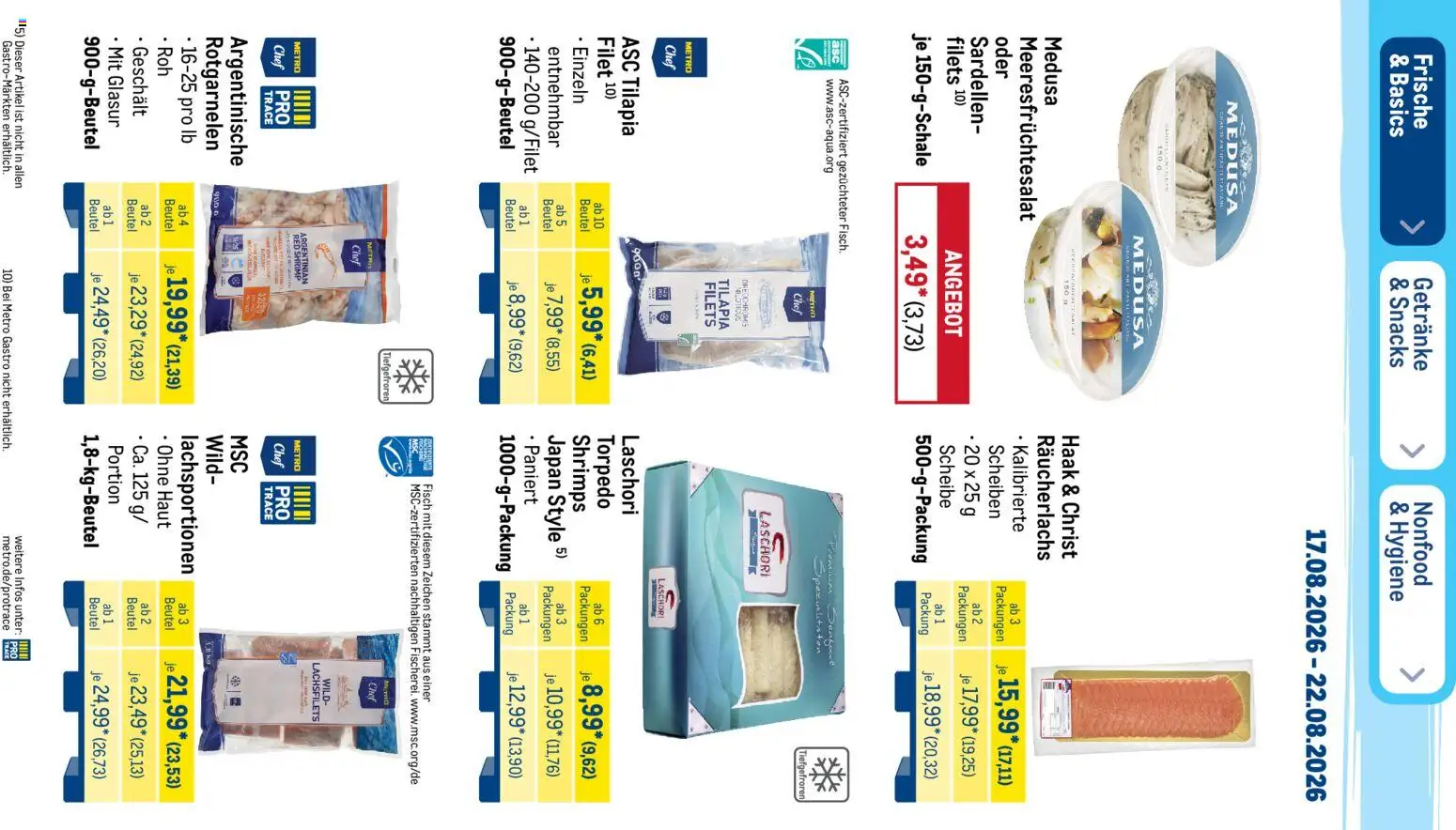 Metro NonFood-Angebote – gültig ab 17.08.2026 | Seite: 39 | Produkte: Fisch, Räucherlachs