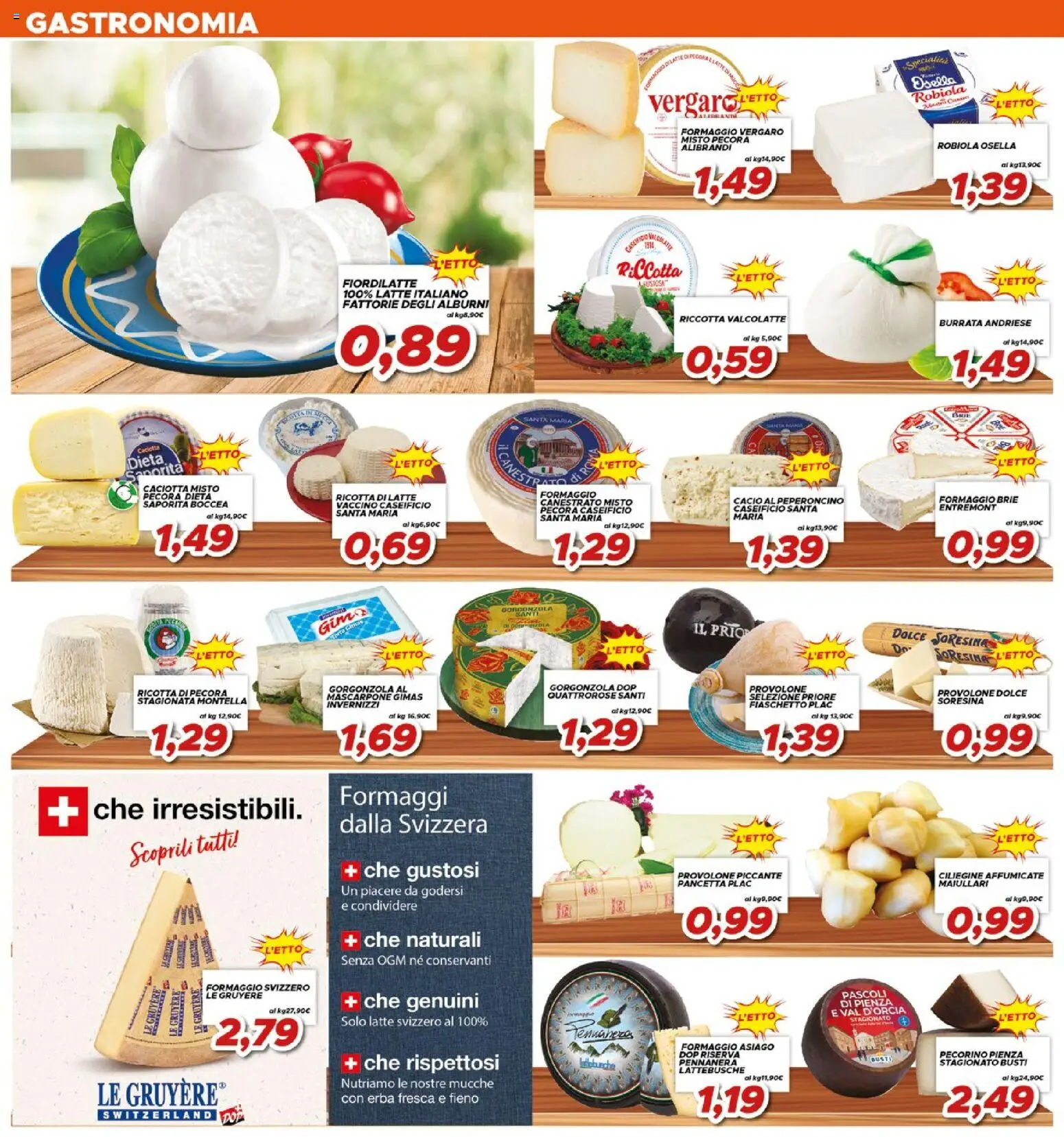 Volantino Ma Supermercati del 12/08/2026 | Pagina: 2 | Prodotti: Latte, Peperoncino, Formaggio brie, Robiola