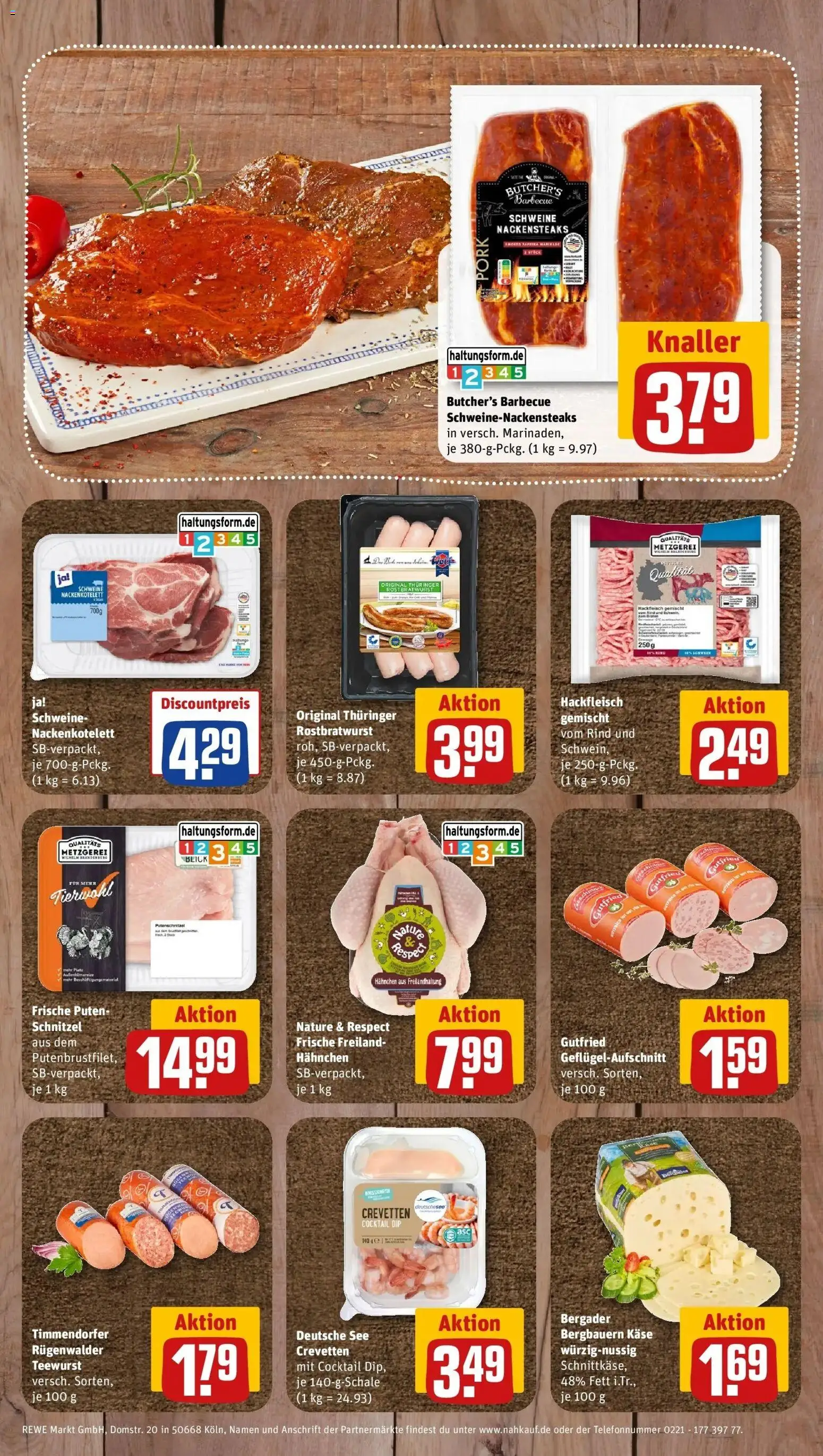 REWE Prospekt ab 21.09.2026 zum Blättern » Angebote | Seite: 8 | Produkte: Nackensteaks, Käse, Schnitzel, Paprika