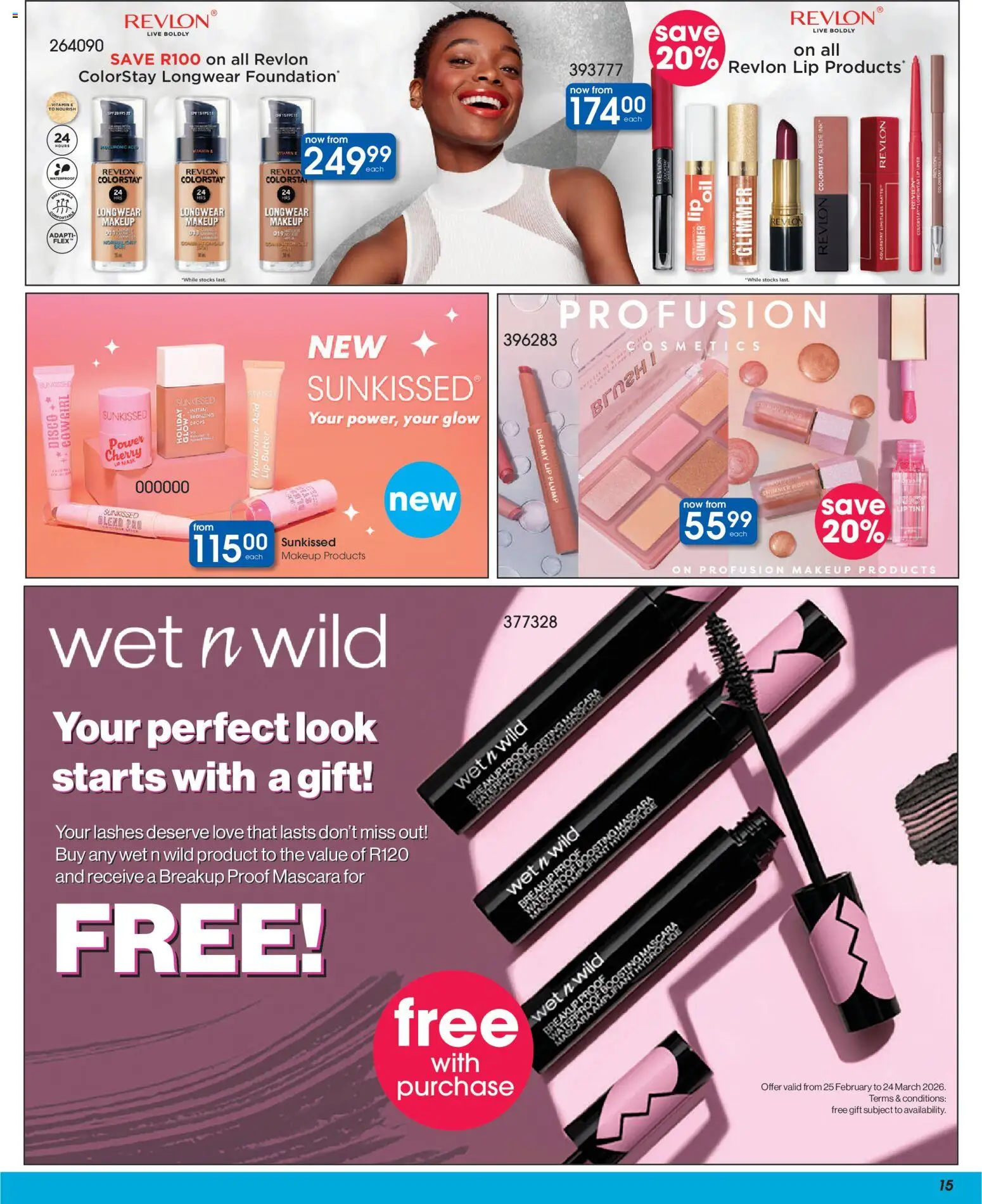 New Clicks catalogue – valid from 11.03.2026 | Page: 15 | Products: Butter, Foundation, Mascara, Mask