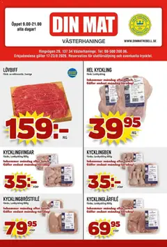 Din Mat erbjudanden - Förhandsvisning av reklamblad från butik Din Mat aktuell från 17/08/2026