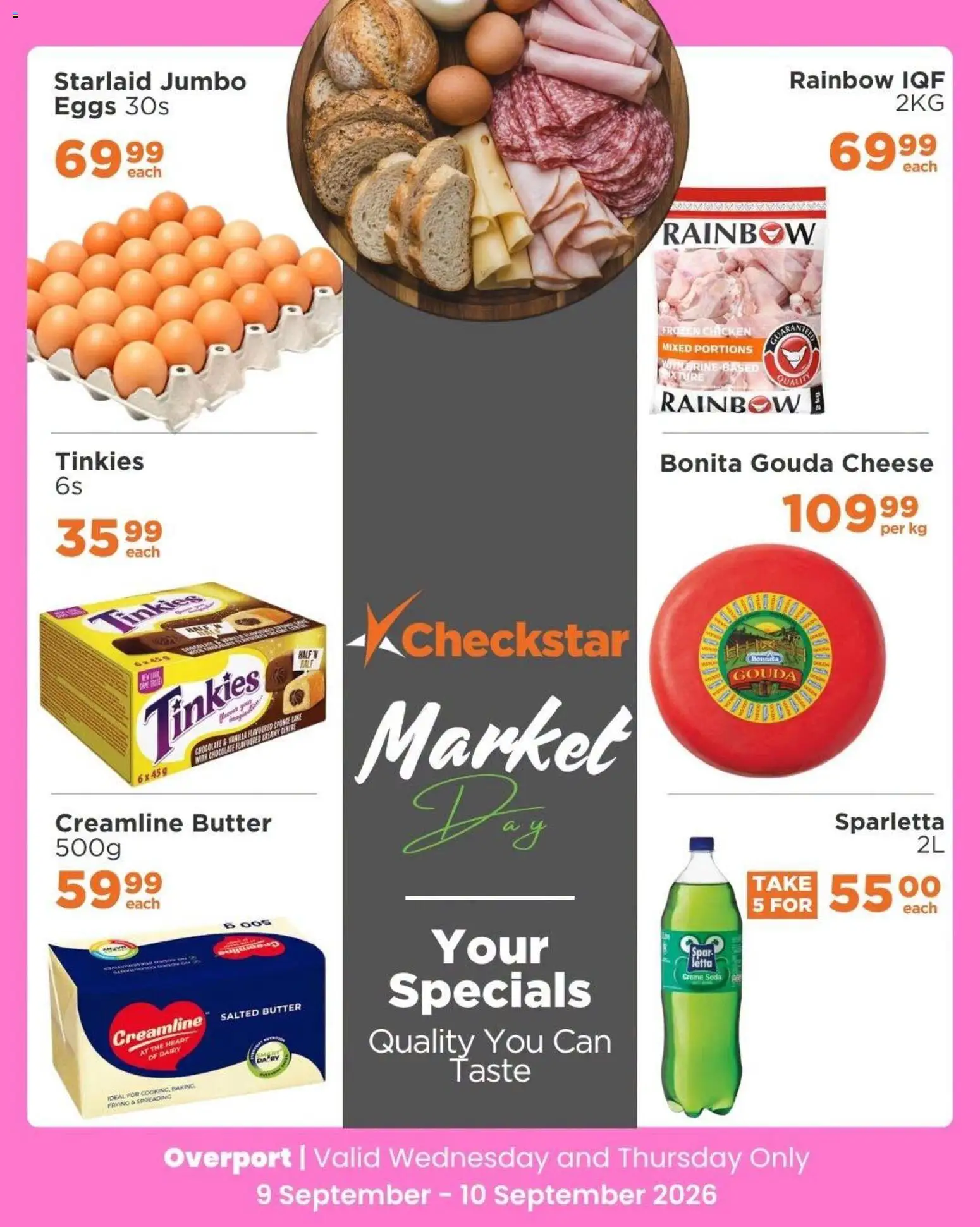 New Check Star catalogue – valid from 09/09/2026 | Page: 9 | Products: Cake, Frozen chicken, Cheese, Chicken