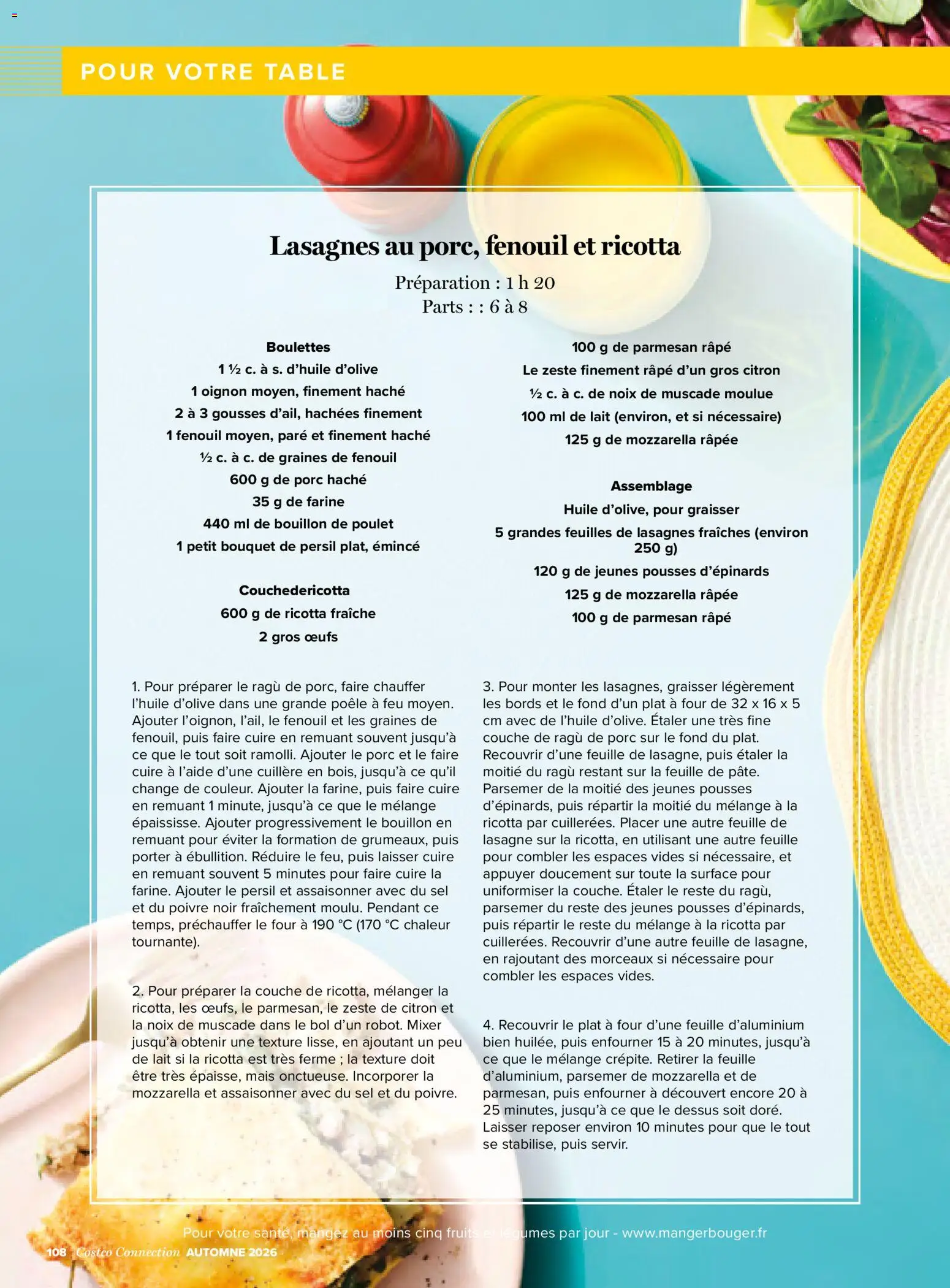 {H1} | Page: 108 | Produits: Farine, Plat a four, Œufs, Bouillon de poulet
