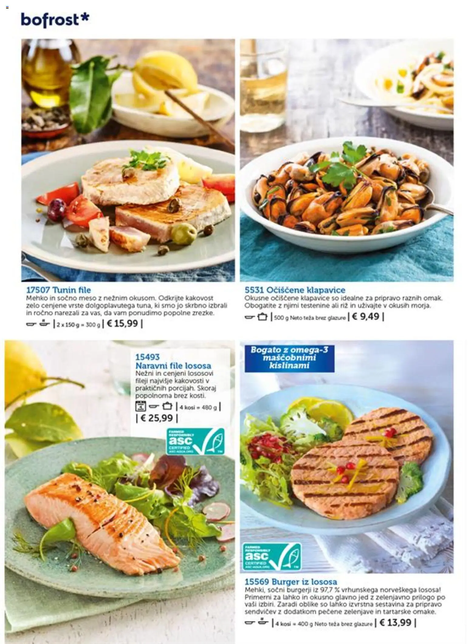 Novi Bofrost katalog ponudbe – veljaven od 01.07.2026 | Stran: 70 | Izdelki: Teza, Burgerji, Klapavice, Riz