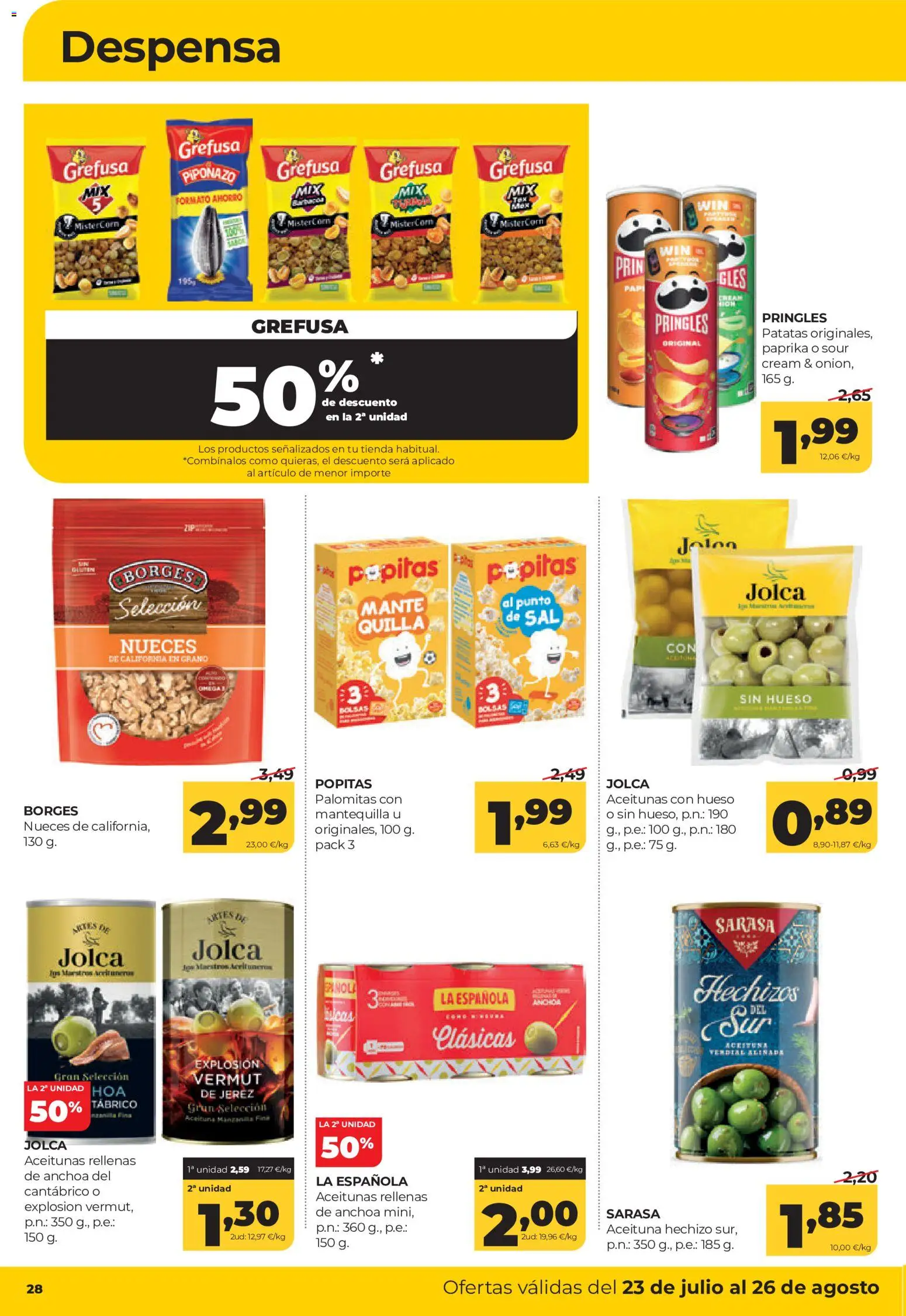 Alimerka folleto Castilla y León │ válido desde el 23/07/2026 | Página: 28 | Productos: Anchoa, Συσκευή ροής