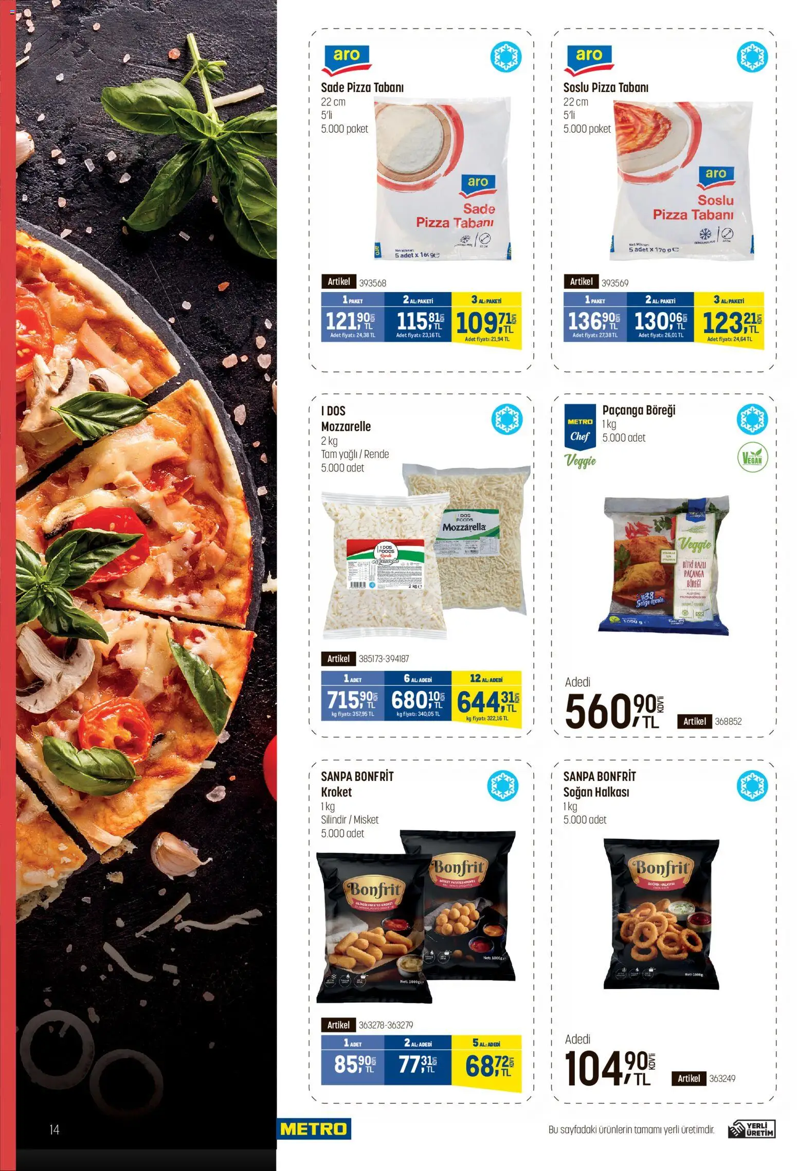 Metro - Fast Food Kataloğu - 06.05.2026 tarihinden itibaren geçerlidir | Sayfa: 14 | Ürünler: Pizza, Rende, Soğan, Sebze
