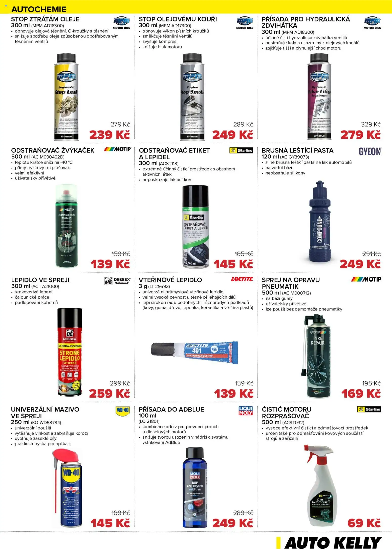 Auto Kelly leták od 26.05.2026 | Strana: 9 | Produkty: Oleje, Čistící prostředek, Rozprašovač