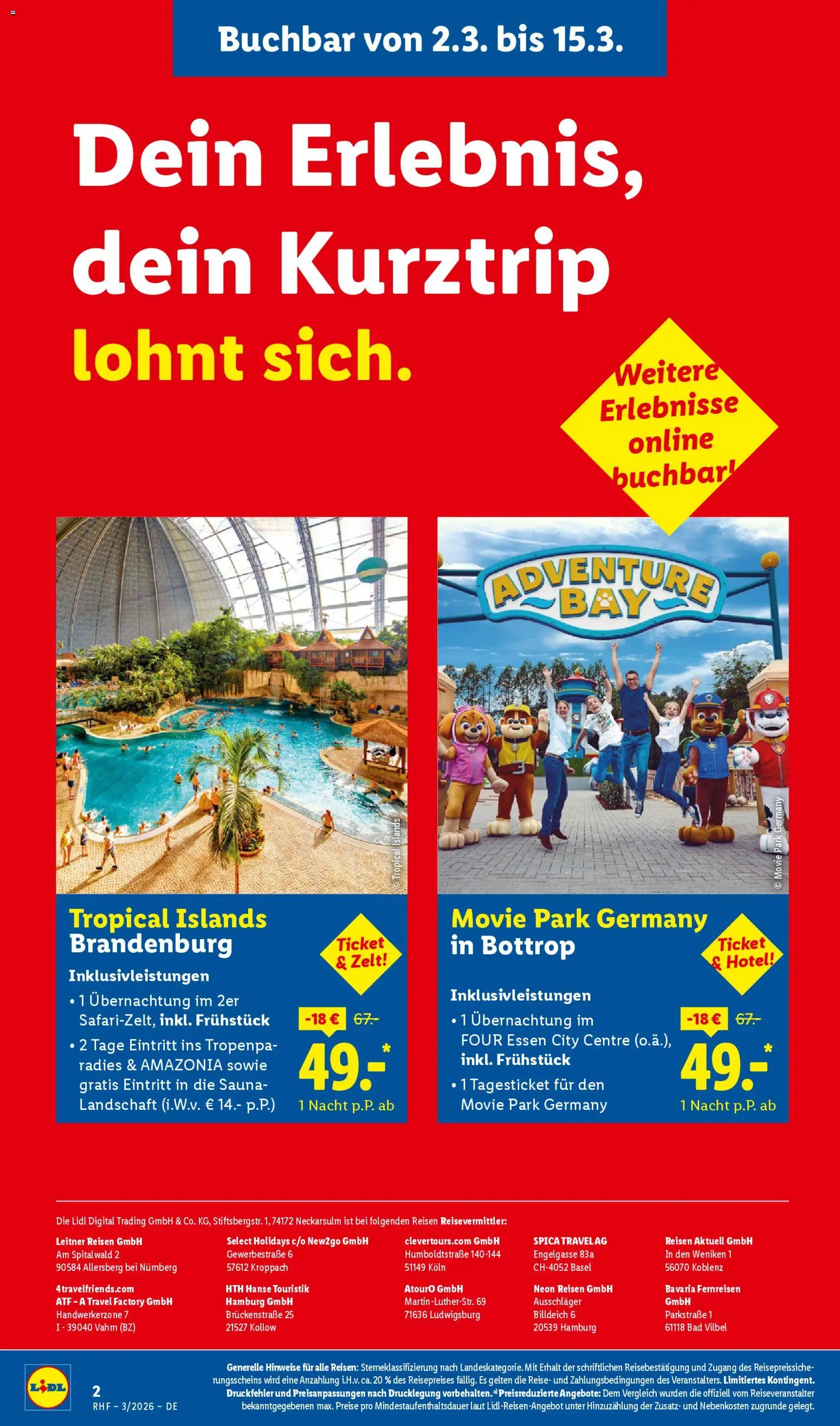 Lidl Reisen Prospekt 	 – gültig ab 28.02.2026 | Seite: 2 | Produkte: Bad
