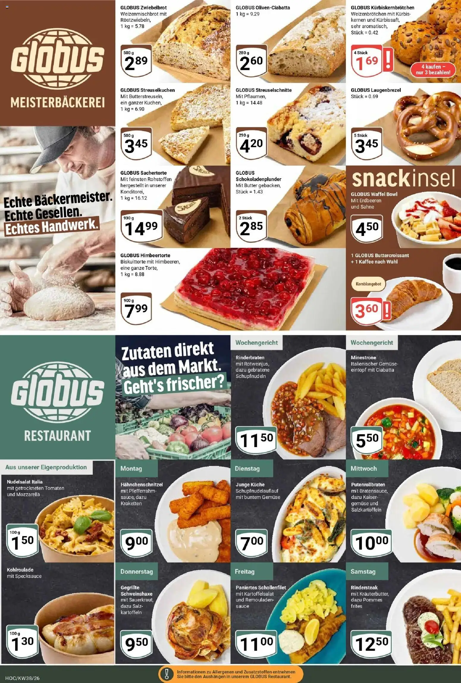 Globus Prospekt Hockenheim (ab 14.09.2026) » Angebote online | Seite: 8 | Produkte: Rinderbraten, Kaffee, Mozzarella, Salz
