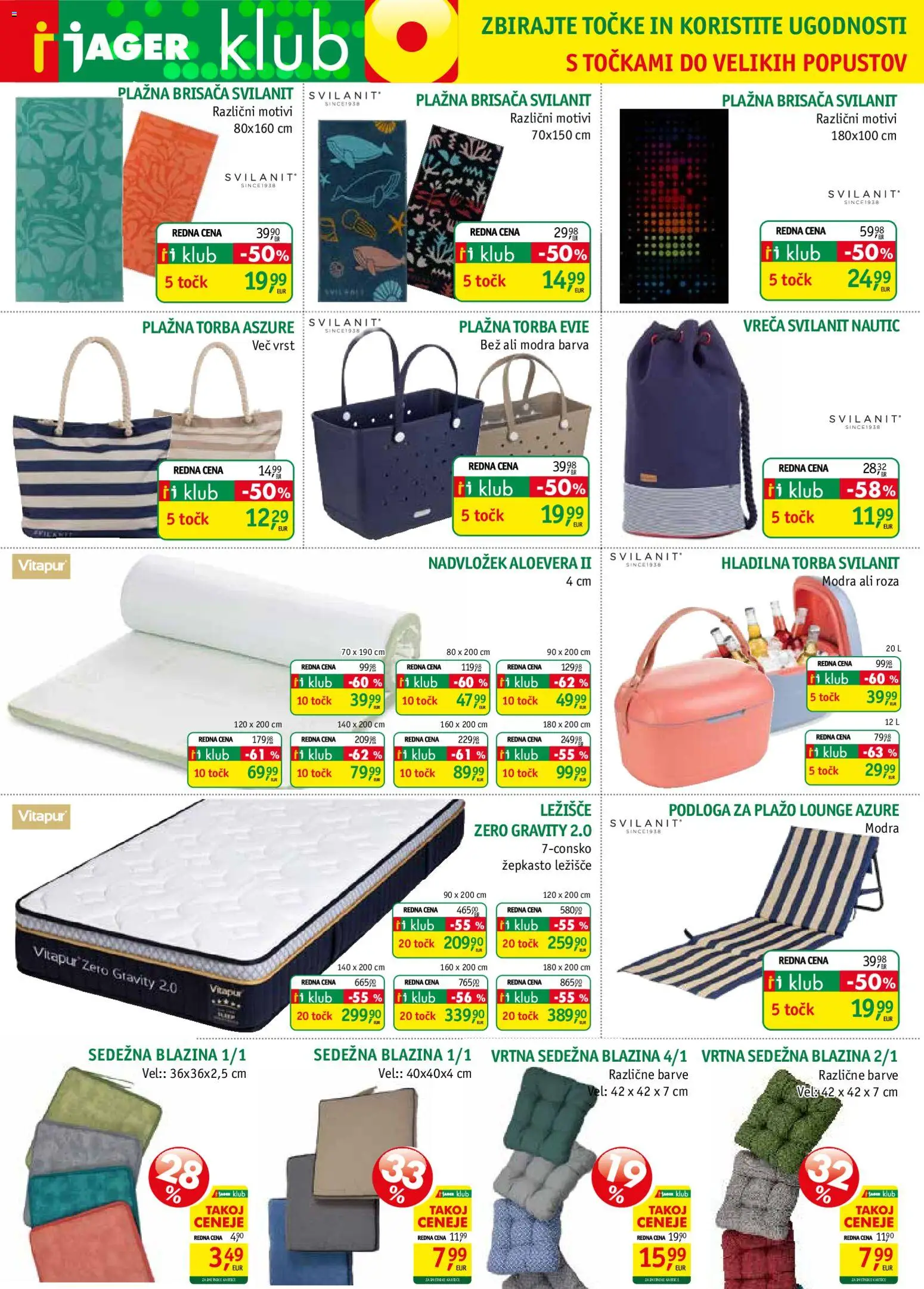 Novi Jager katalog ponudbe – veljaven od 10.06.2026 | Stran: 3 | Izdelki: Hladilna torba, Brisača, Nadvložek, Podloga