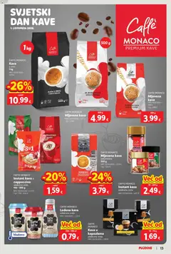 CAFFE MONACO Ledena kava, Ledena kava odabrane vrste 230 - 238 ml - Pregled kataloga iz trgovine Plodine, vrijedi od 30.09.2026 | Stranica: 13 | Proizvodi: Espresso, Mljevena kava, Mlijeko, Cappuccino