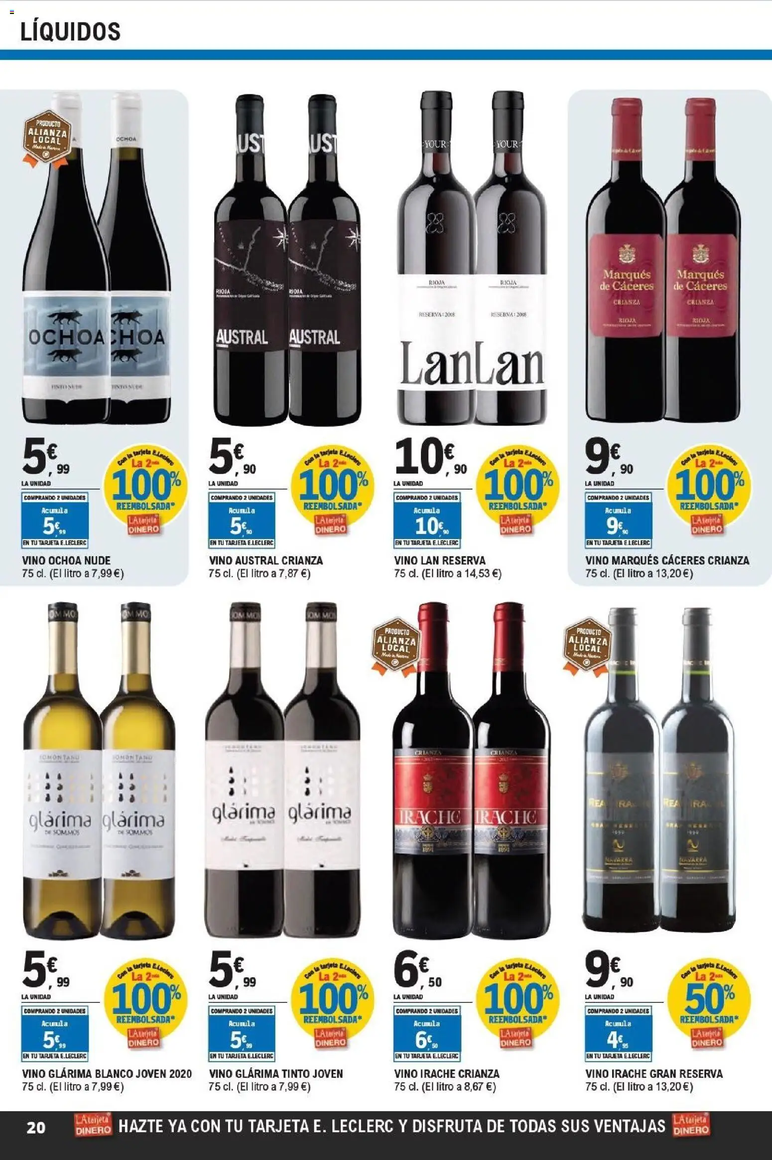 E.Leclerc folleto Super ofertas │ válido desde el 01.04.2026 | Página: 20 | Productos: Vino