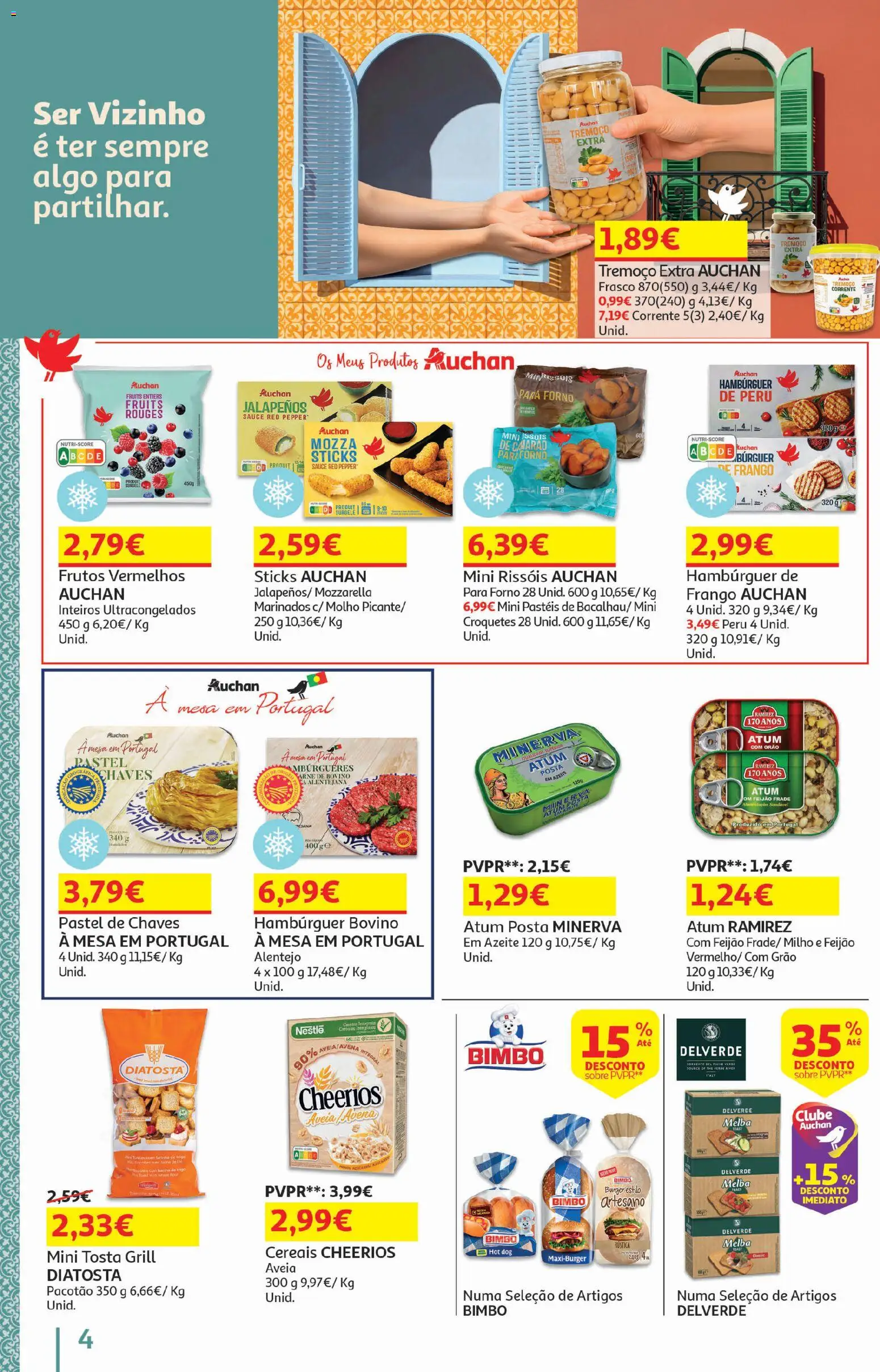 Auchan - Festa de Verão │ válido de 05/08/2026 | Página: 4 | Produtos: Aveia, Forno, Azeite, Carne