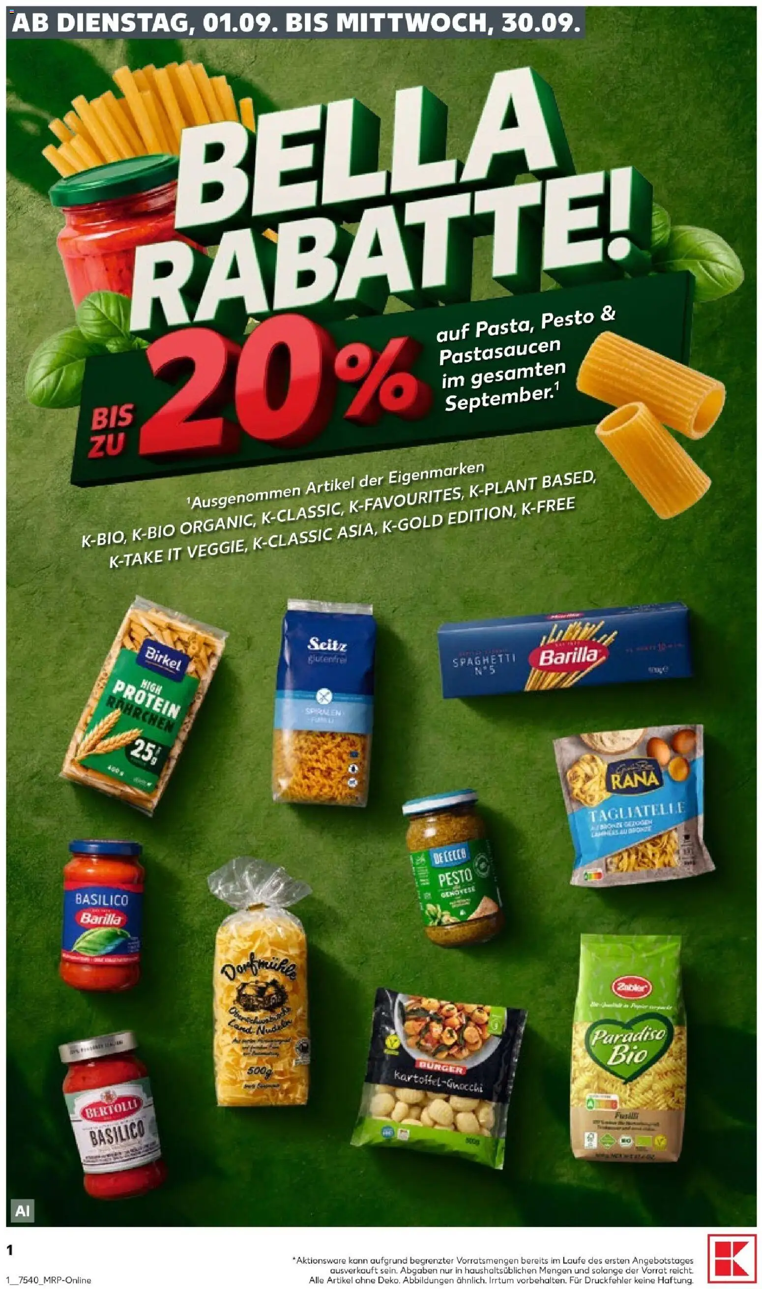 Kaufland Prospekt – gültig ab 14.09.2026 | Seite: 10 | Produkte: Barilla, Spaghetti