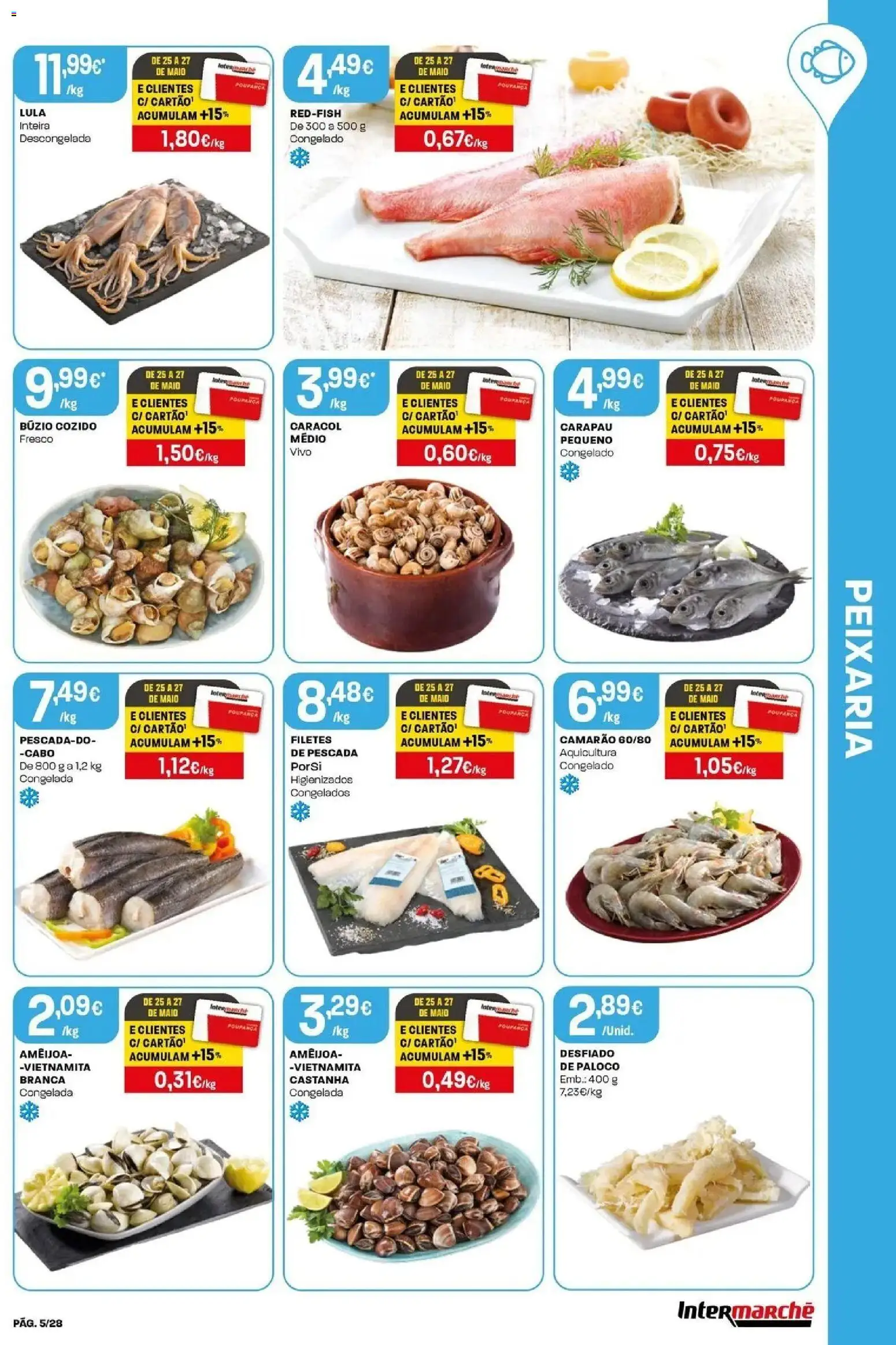 Intermarché - Isto é que são preços BAIXOS │ válido de 21.05.2026 | Página: 5 | Produtos: Cabo, Pescada, Camarão