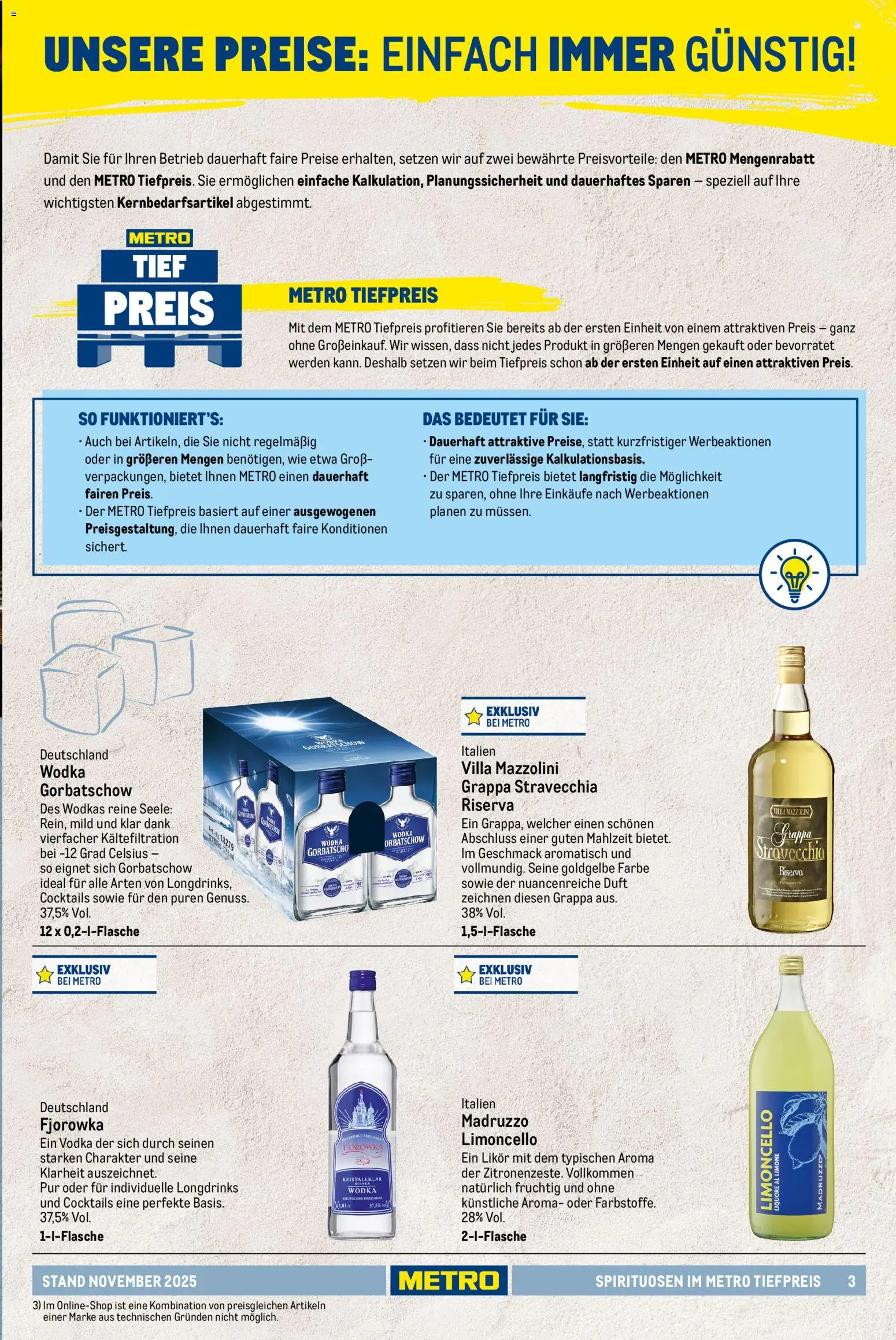 Metro - Spirituosen Sortiment – gültig ab 01.12.2025 | Seite: 3 | Produkte: Likör, Duft, Limoncello, Vodka