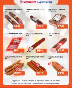Ofertele Unicarm valabile de la 23.07.2026