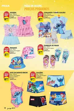 Pré-visualização CALÇÕES, Tam. 3-8anos Várias personagens 1008402 válido de 19.05.2026 | Página: 32 | Produtos: Chinelos de praia, Vestido, Calções, Fato