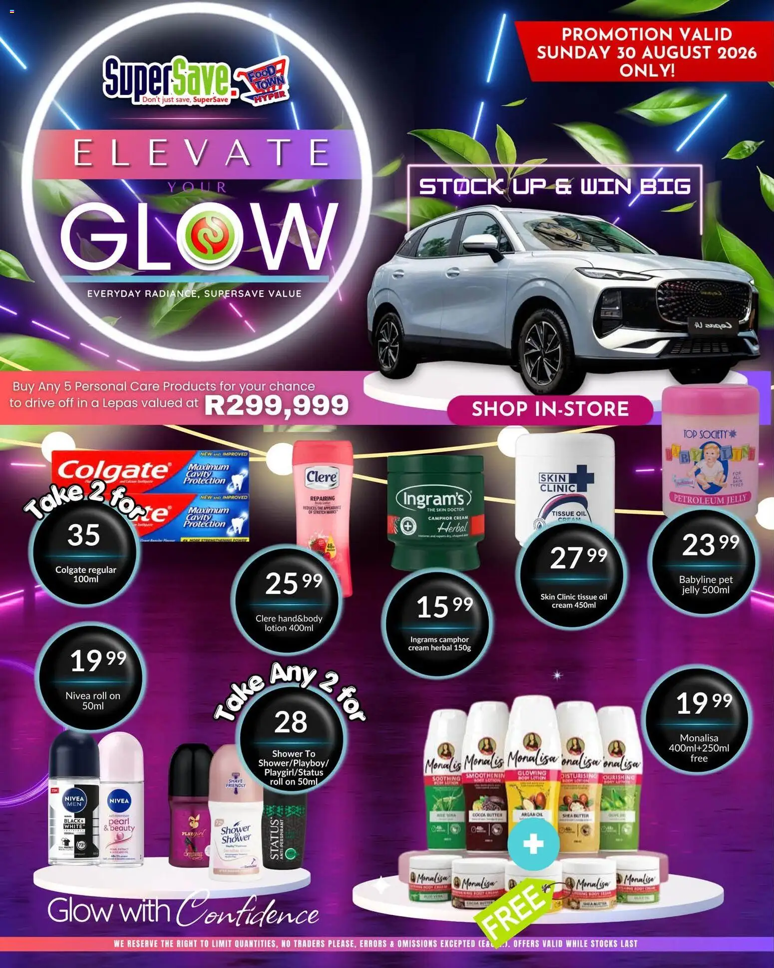 New Super Save catalogue – valid from 30/08/2026 | Page: 14 | Products: Tissue oil, Cocoa butter, Oil, Lotion