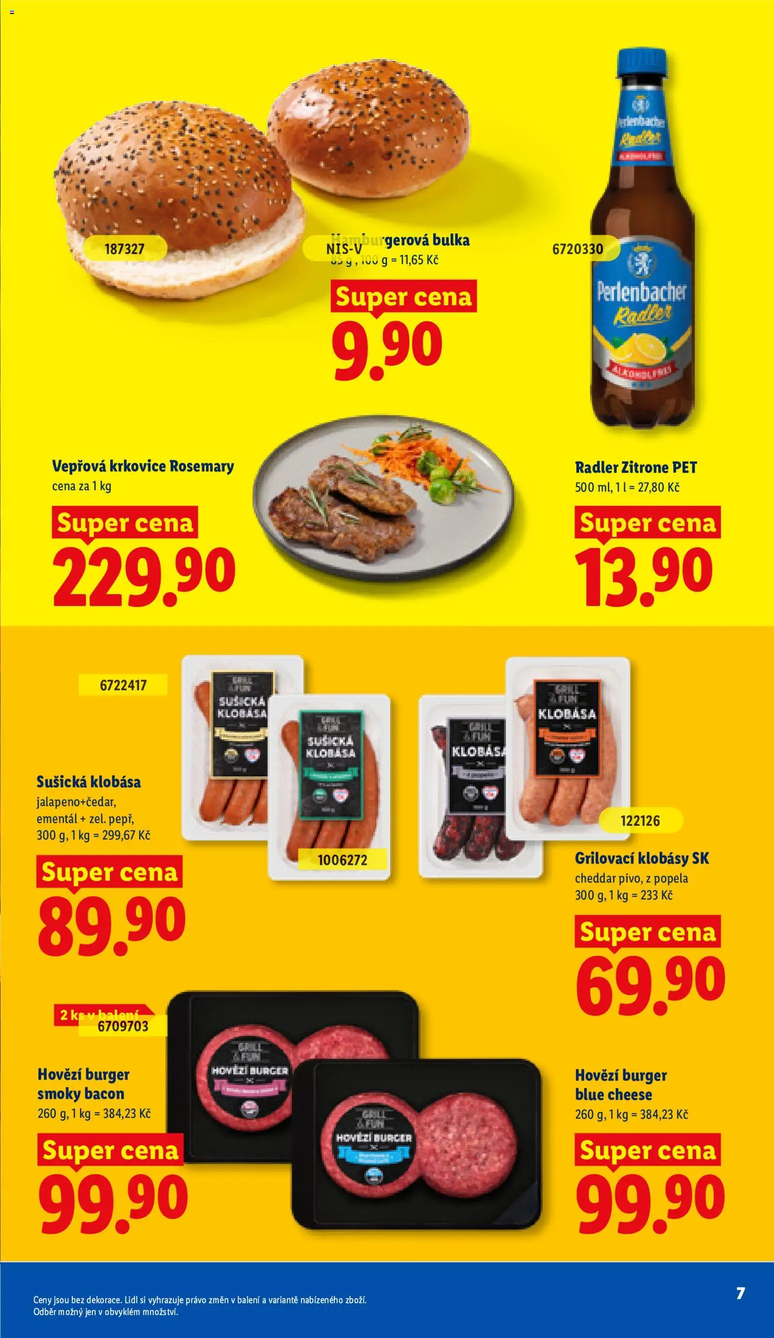 Lidl leták - Vše pro skvělé grilování od 05.05.2026 | Strana: 7 | Produkty: Burger, Hovězí burger, Sušička, Perlenbacher
