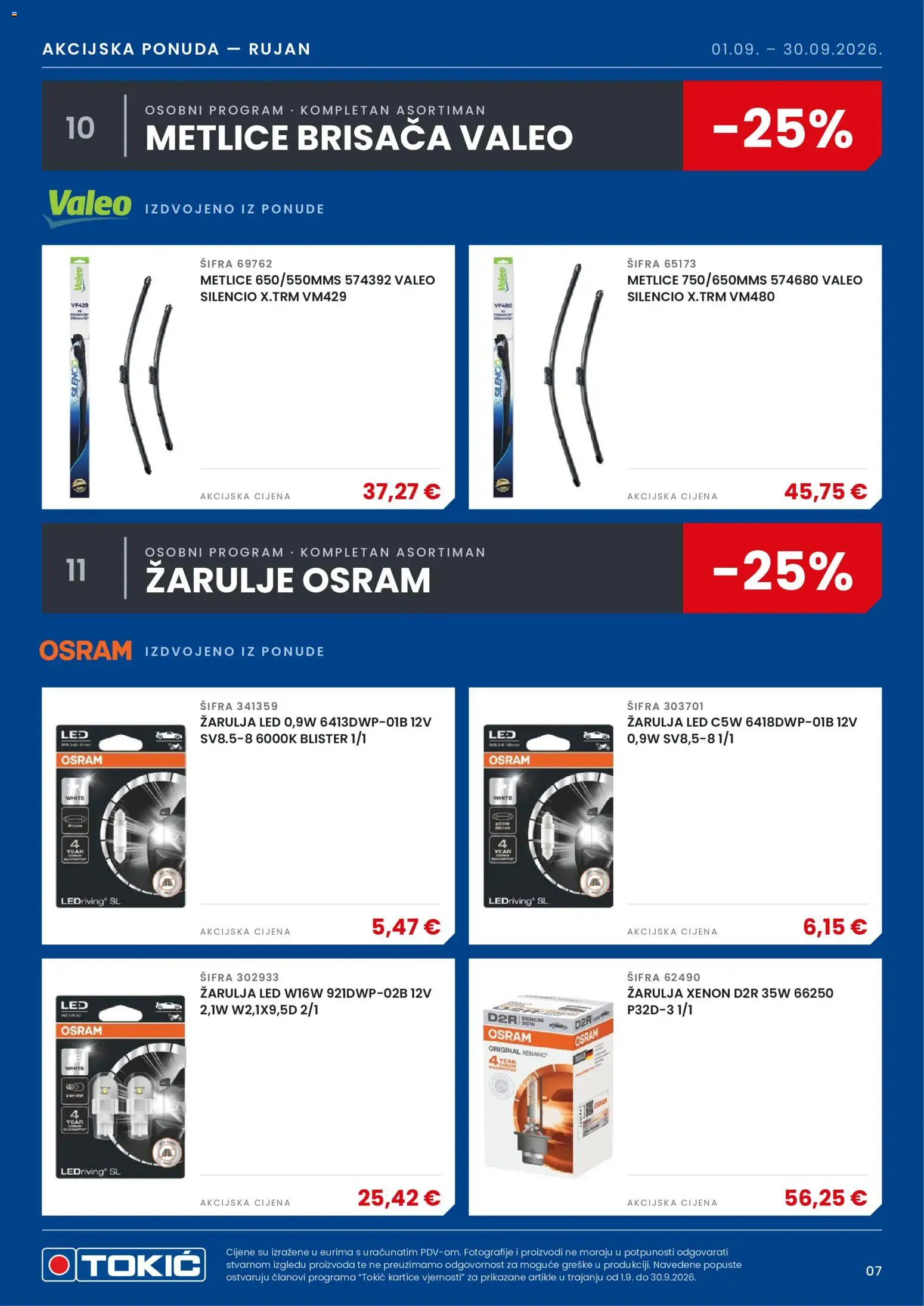 Tokić katalog | vrijedi od 01.09.2026 | Stranica: 8 | Proizvodi: Žarulje, Led