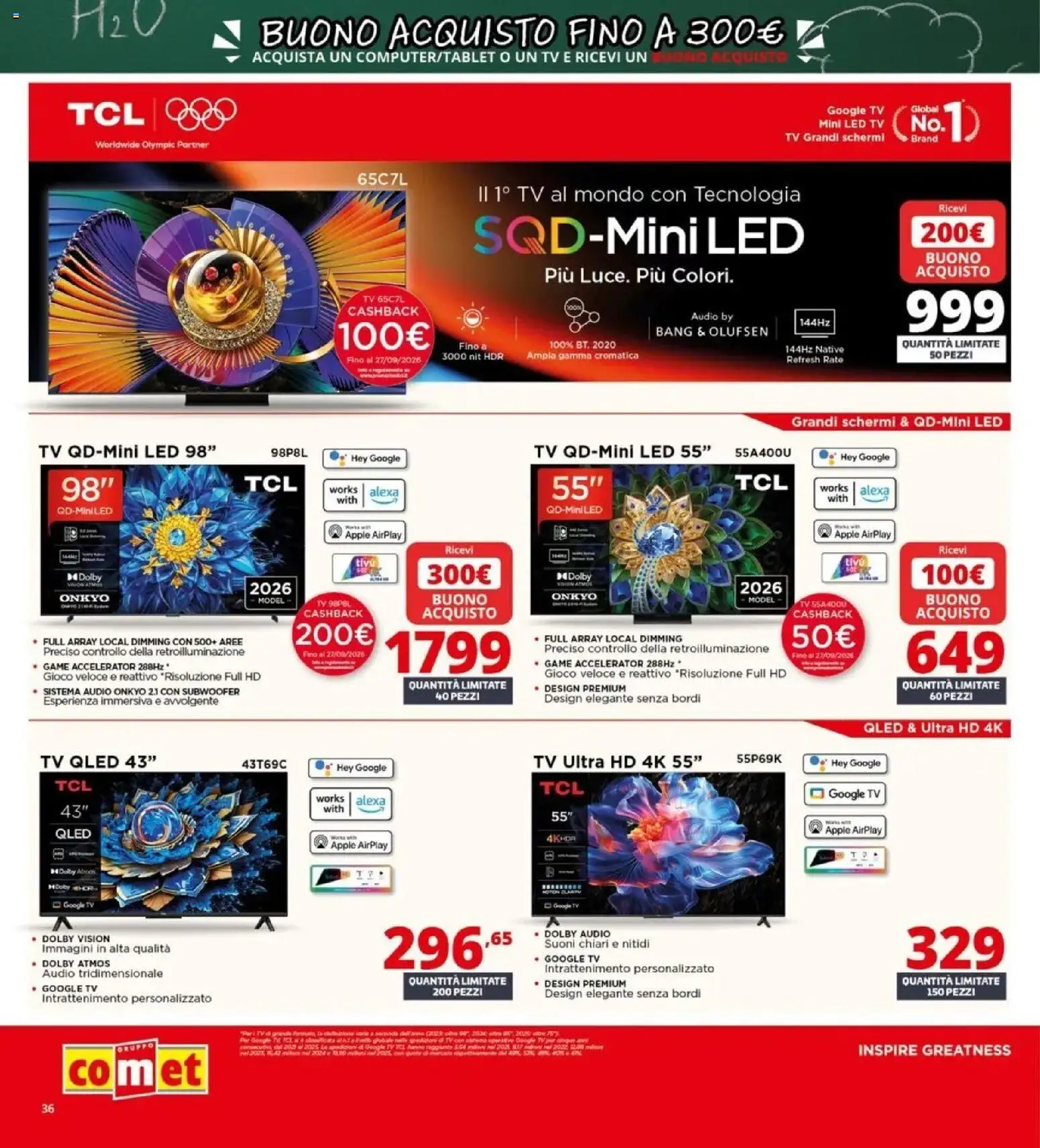 Nuovo Comet volantino Back to school dal 20/08/2026 > offerte anteprima 🛍️ | Pagina: 36 | Prodotti: TV, Audio, Gioco