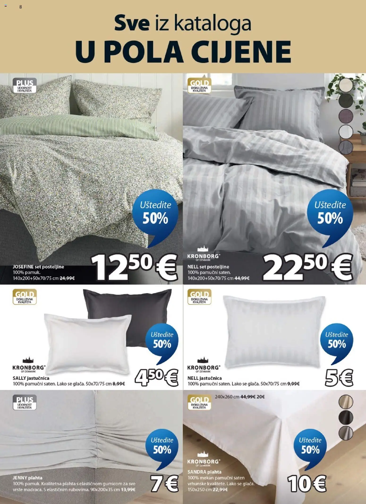 JYSK katalog | vrijedi od 05.08.2026 | Stranica: 8 | Proizvodi: Jastučnica, Plahta