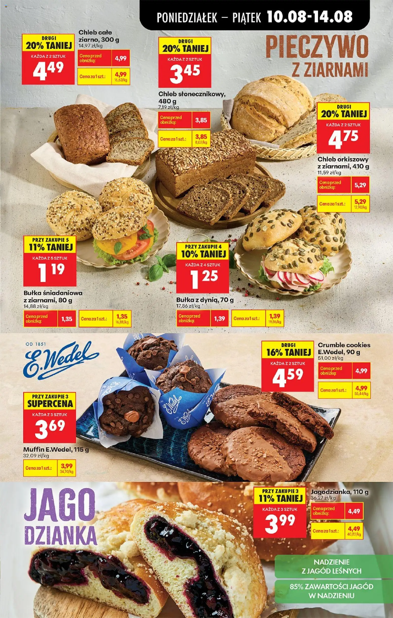 Biedronka gazetka od 10.08.2026 | Strona: 41 | Produkty: Pieczywo, Bułka, Bułka śniadaniowa, Chleb