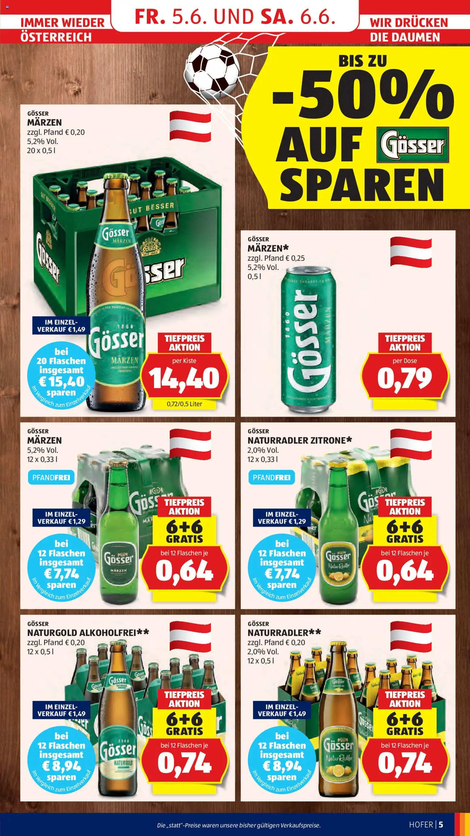 Hofer AT akciós ujság - amely érvényes a következő dátumtól: 03.06.2026 | Oldal: 7 | Termékek: Gösser