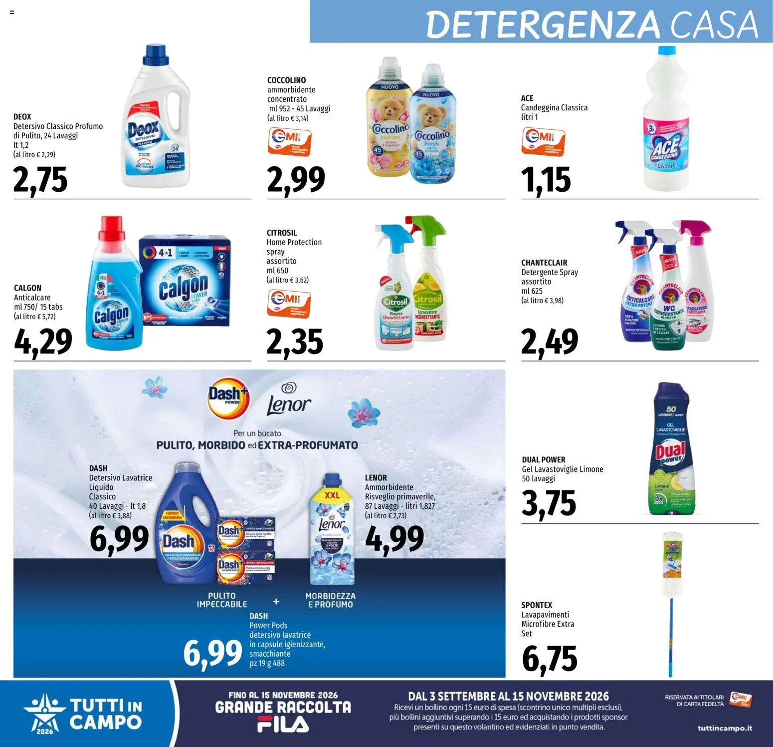 Volantino EMI del 15/10/2026 | Pagina: 24 | Prodotti: Anticalcare, Sgrassatore, Limone, Profumo