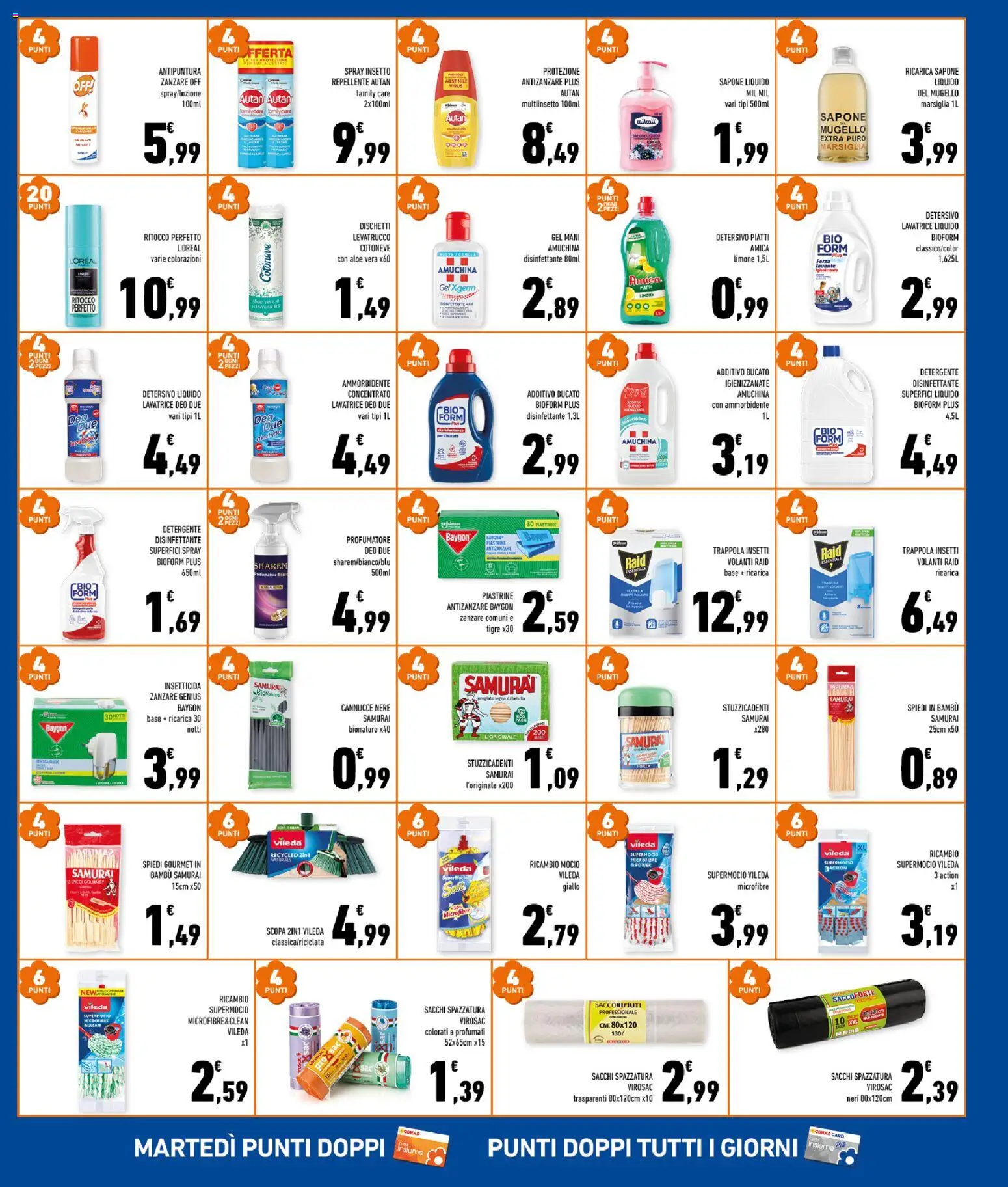 Volantino Conad del 24/06/2026 | Pagina: 7 | Prodotti: Sapone, Ammorbidente, Antizanzare, Scopa