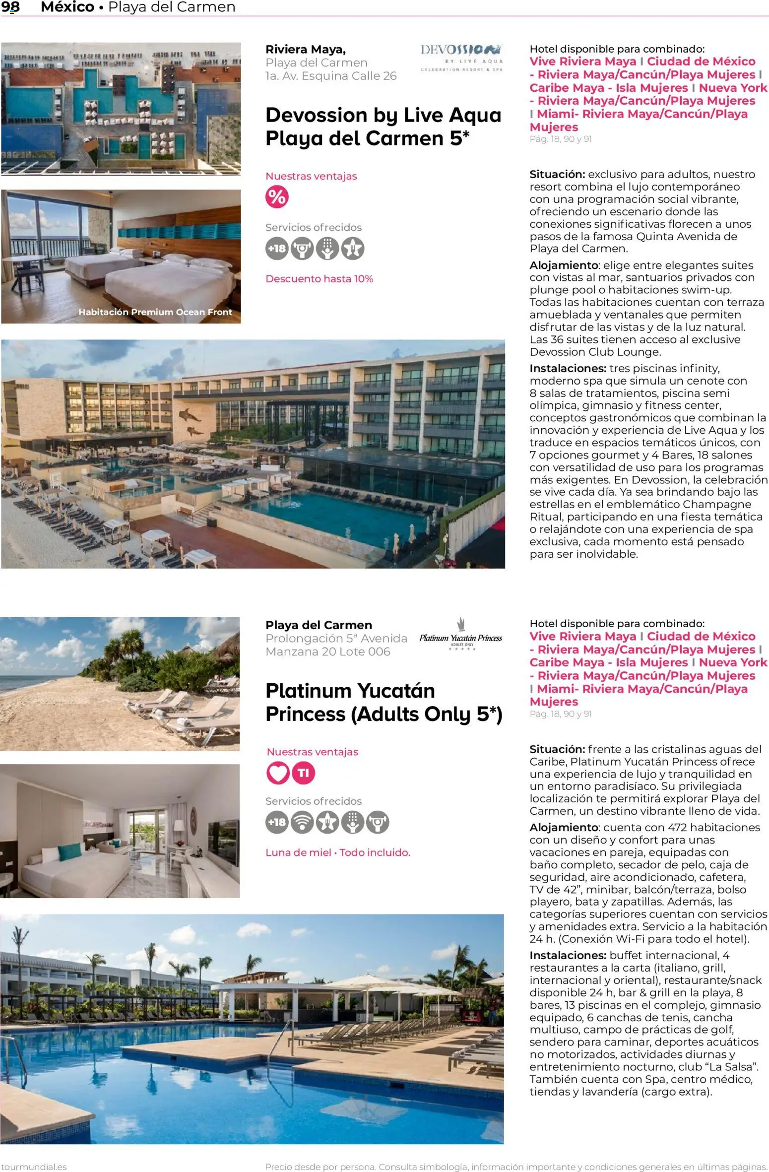 Viajes El Corte Inglés Norteamérica y Caribe │ válido desde el 01/01/2026 | Página: 98 | Productos: Miel, Bolso, Manzana, Piscina