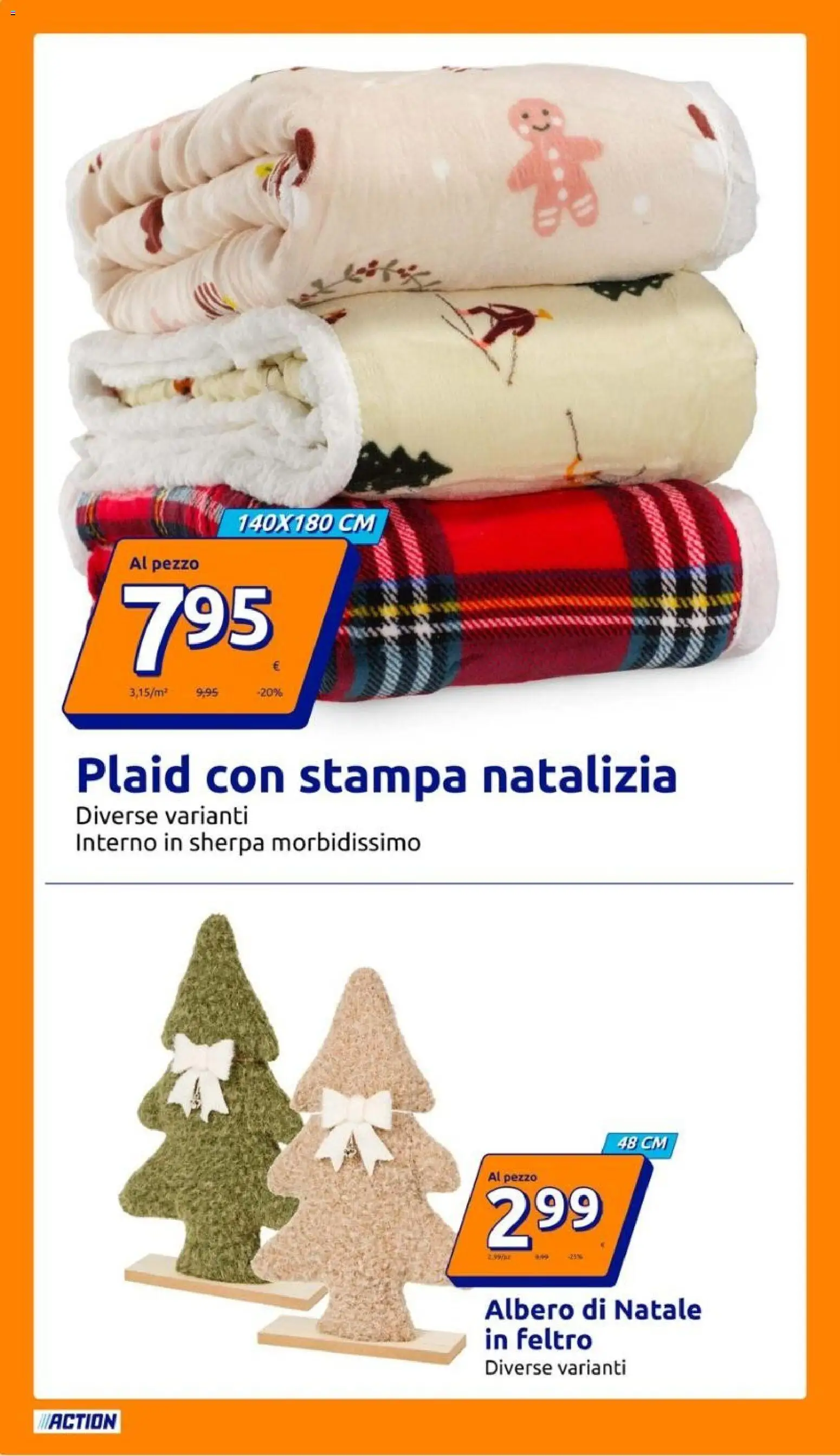 Volantino Action del 28/10/2026 | Pagina: 10 | Prodotti: Plaid, Albero di natale, Stampa