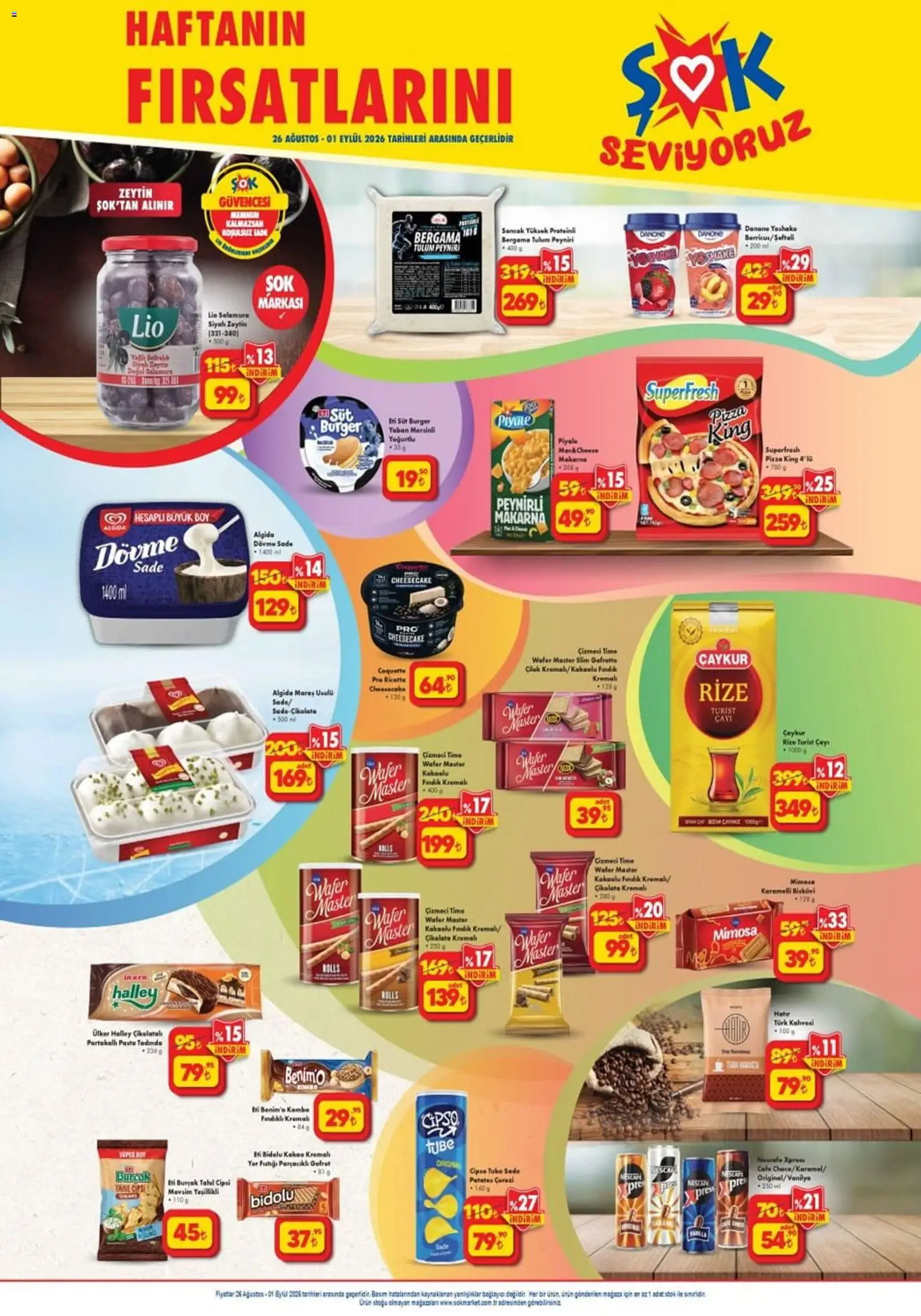 Şok Market Katalog - 26 Ağustos 2026 tarihinden itibaren geçerlidir | Sayfa: 1 | Ürünler: Gofret, Süt, Çikolata, Fındık