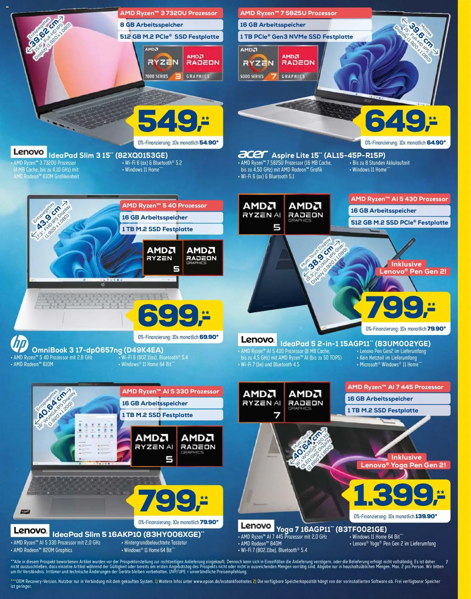 Euronics Prospekt – gültig ab 24.10.2026 | Seite: 7 | Produkte: Lenovo, Netzteil, Tastatur