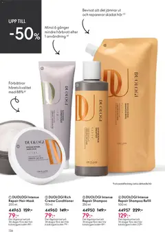 DUOLOGI Intense Repair Hair Mask, Intense repair hair mask for hair and scalp care with keratin and oat lipids for dry and damaged hair. 200 ml. - Förhandsvisning av reklamblad från butik Oriflame aktuell från 22.04.2026 | Sida: 136 | Produkter: Mask, Mango