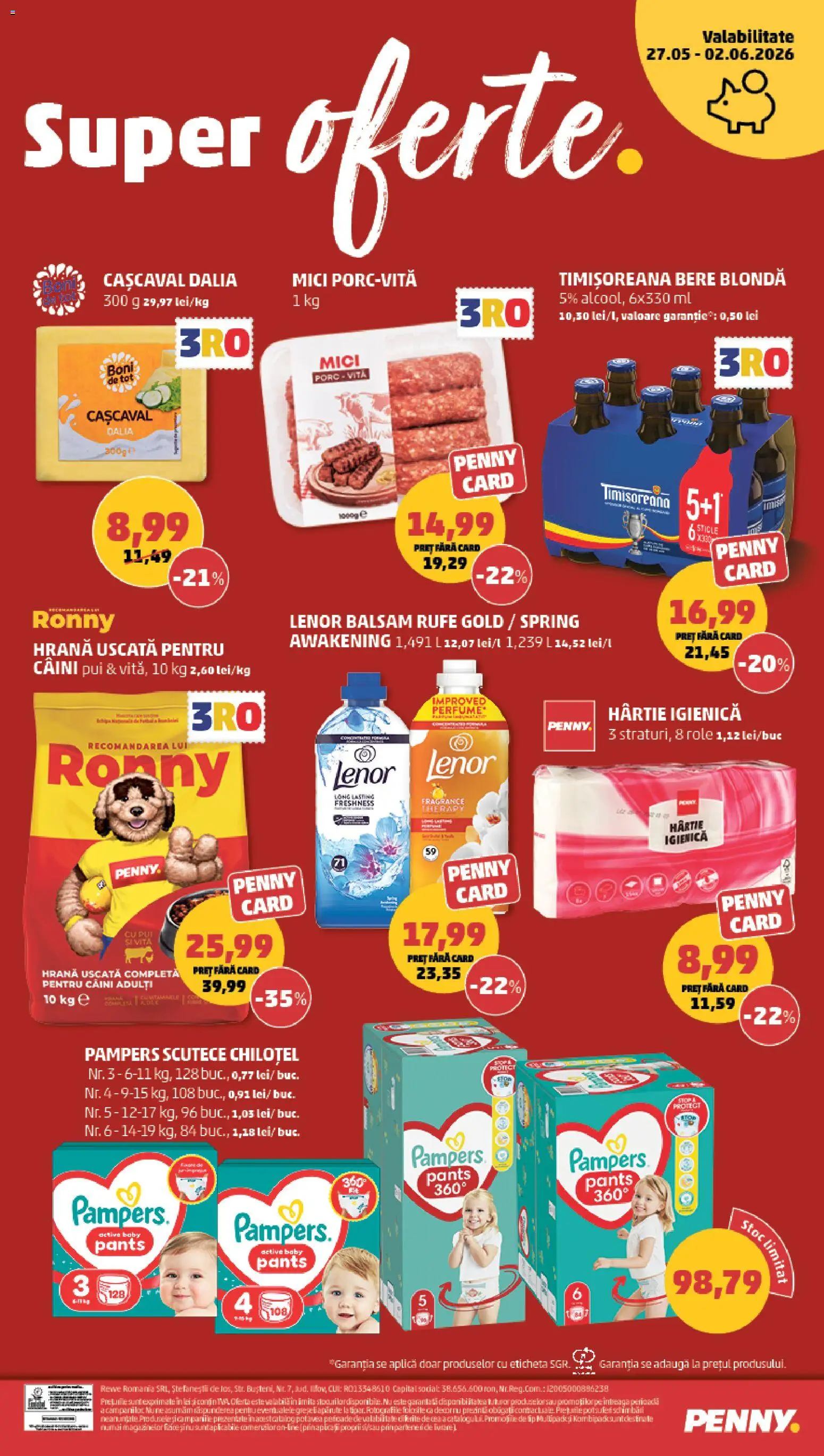 Noul catalog PENNY – valabil de la 27.05.2026 | Pagină: 24 | Produse: Hacıyatmaz Kedi Oyuncağı, Role, Cașcaval, Balsam