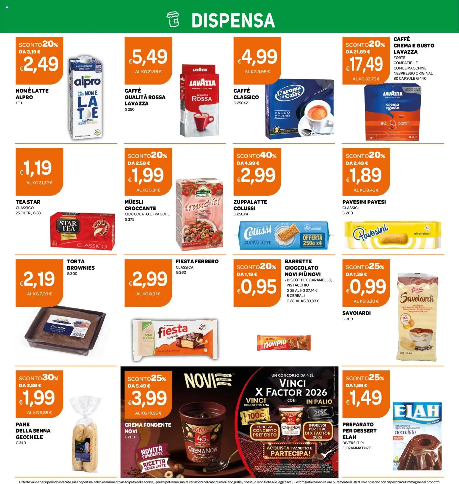 Volantino Ekom del 06/10/2026 | Pagina: 6 | Prodotti: Pistacchio, Fragole, Cereali, Torta