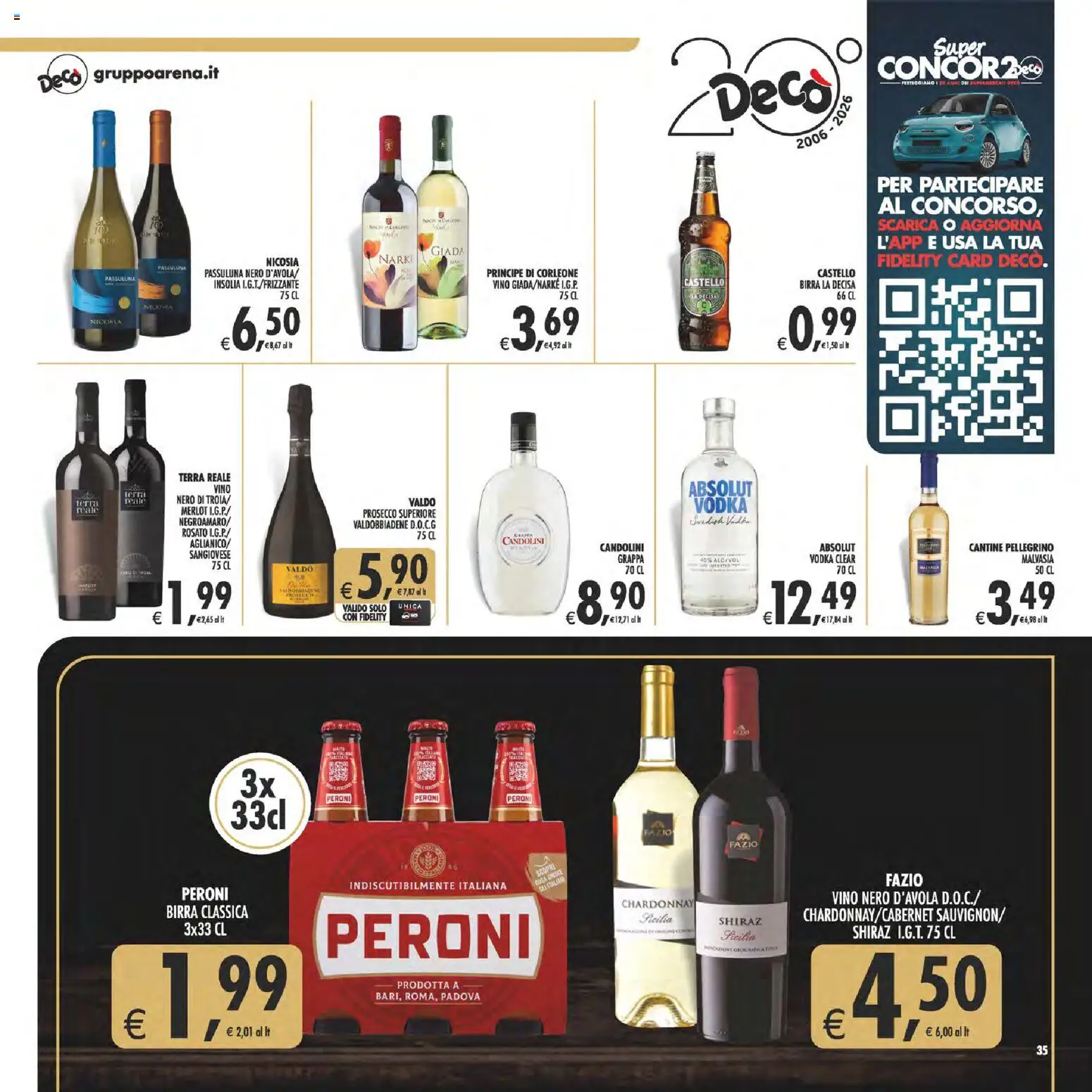 Volantino Decò del 23/10/2026 | Pagina: 35 | Prodotti: Vodka, Vino, Grappa, Terra