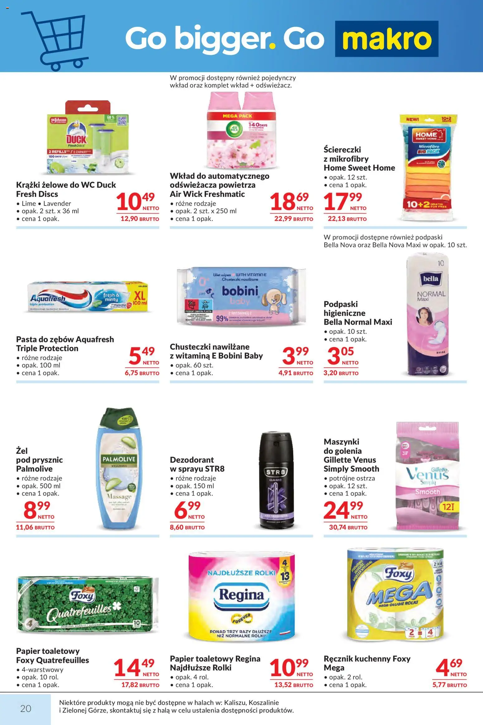 Makro gazetka od 09.06.2026 | Strona: 20 | Produkty: Podpaski bella, Podpaski, Dezodorant, Pasta do zębów