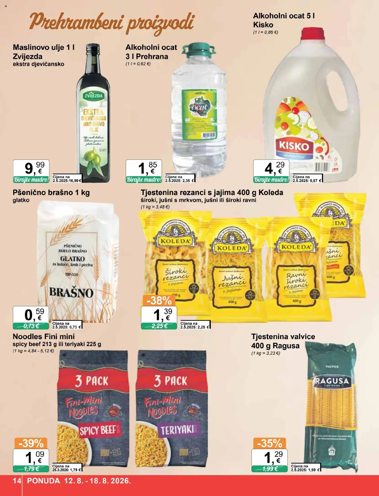 KTC katalog | vrijedi od 12.08.2026 | Stranica: 14 | Proizvodi: Ulje, Kruh, Maslinovo ulje, Rezanci