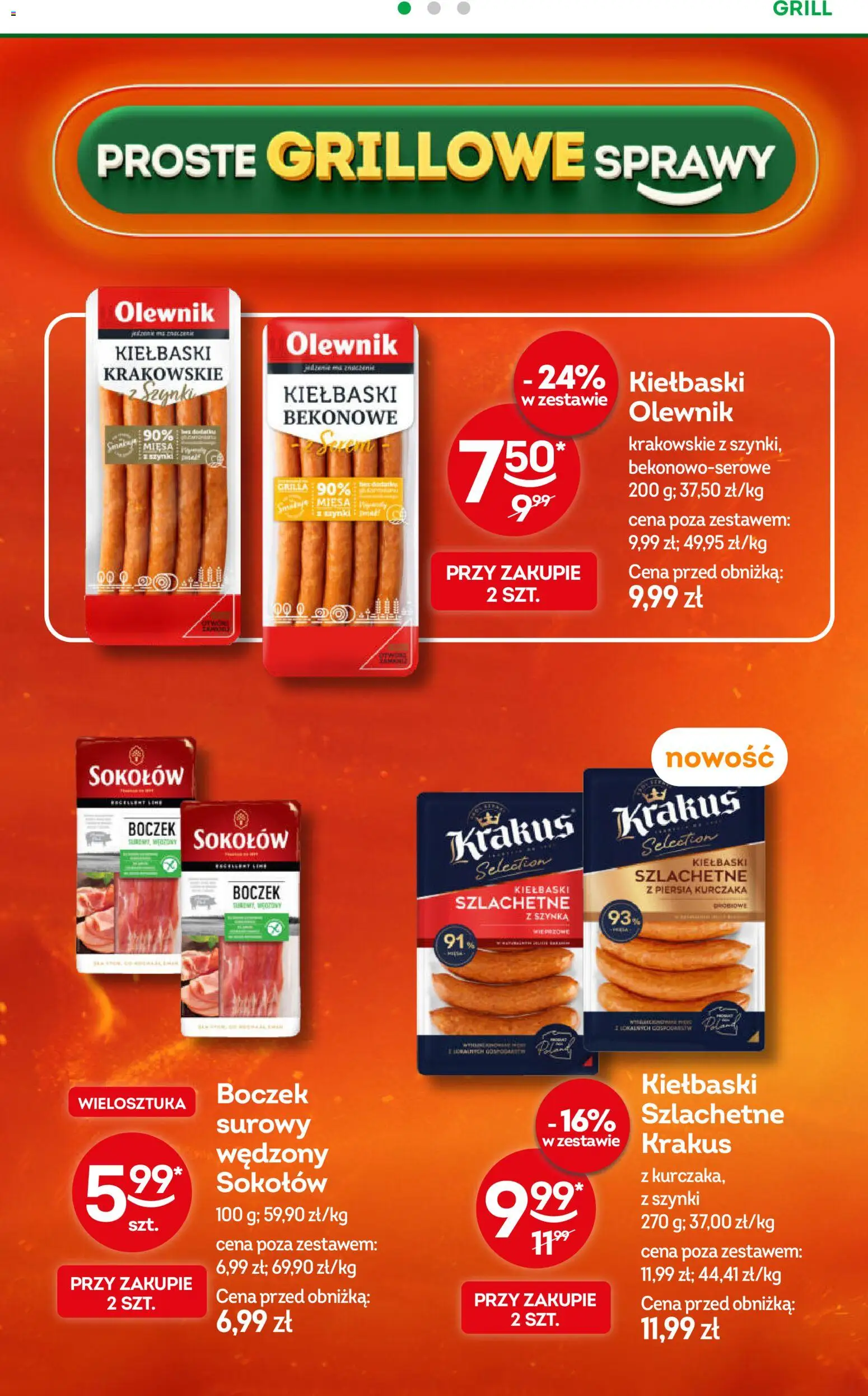 Żabka gazetka od 15.07.2026 | Strona: 20 | Produkty: Grill, Kiełbaski, Szynka, Boczek