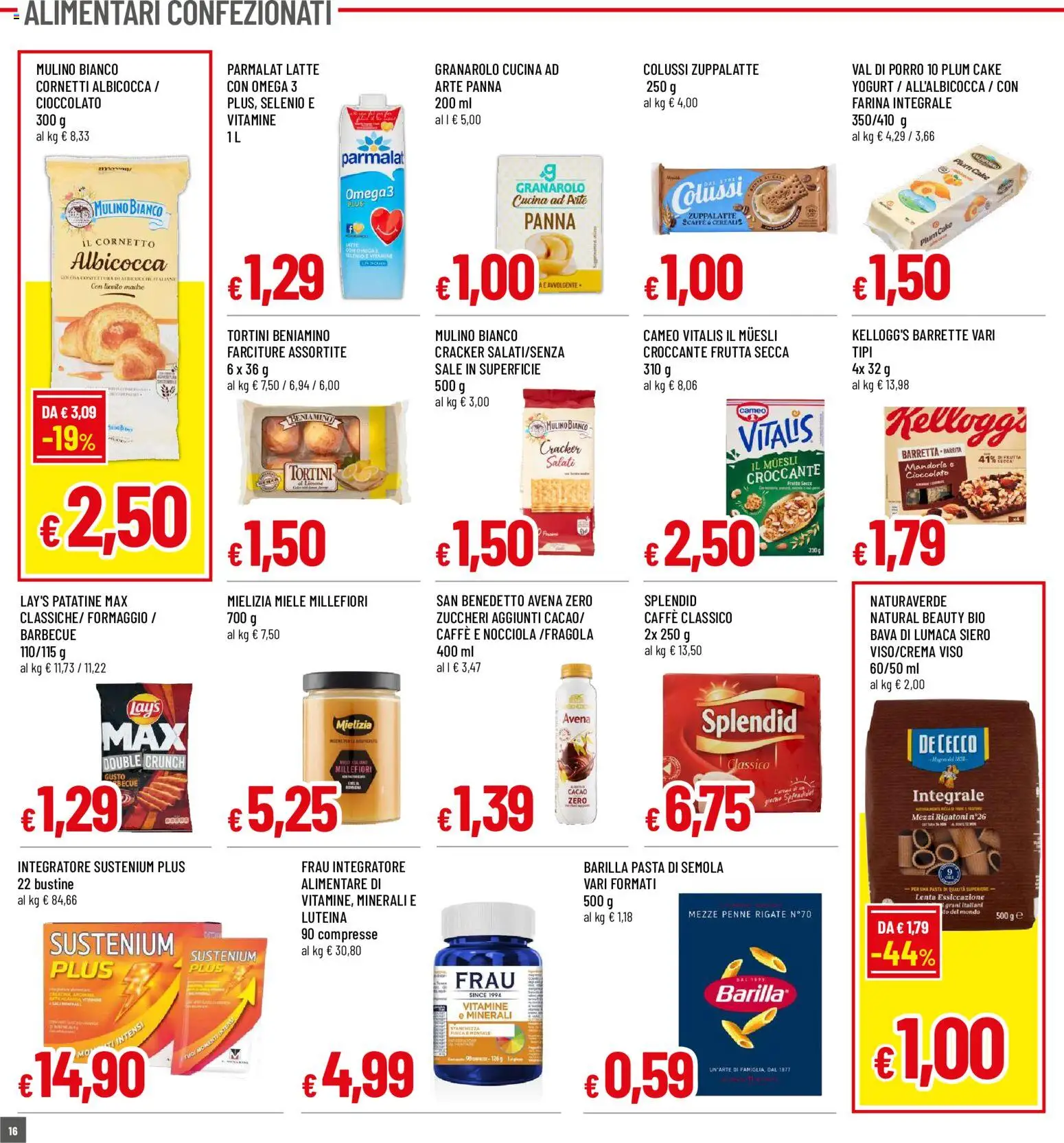Volantino Galassia del 16/07/2026 | Pagina: 16 | Prodotti: Muesli, Sale, Mandorle, Porro